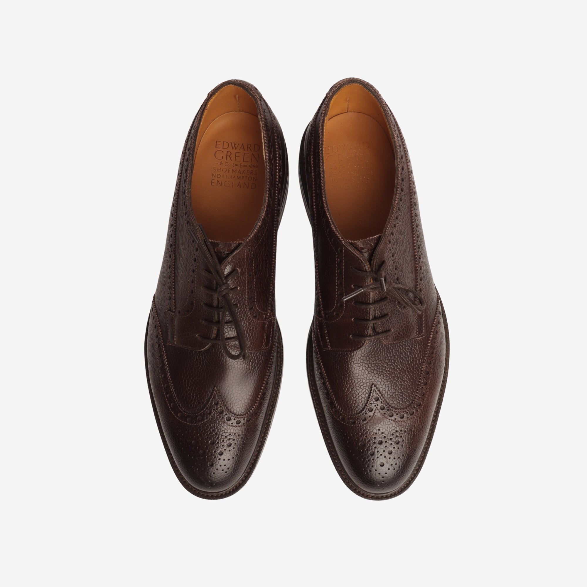 Grained Leather Wingtip Brogue