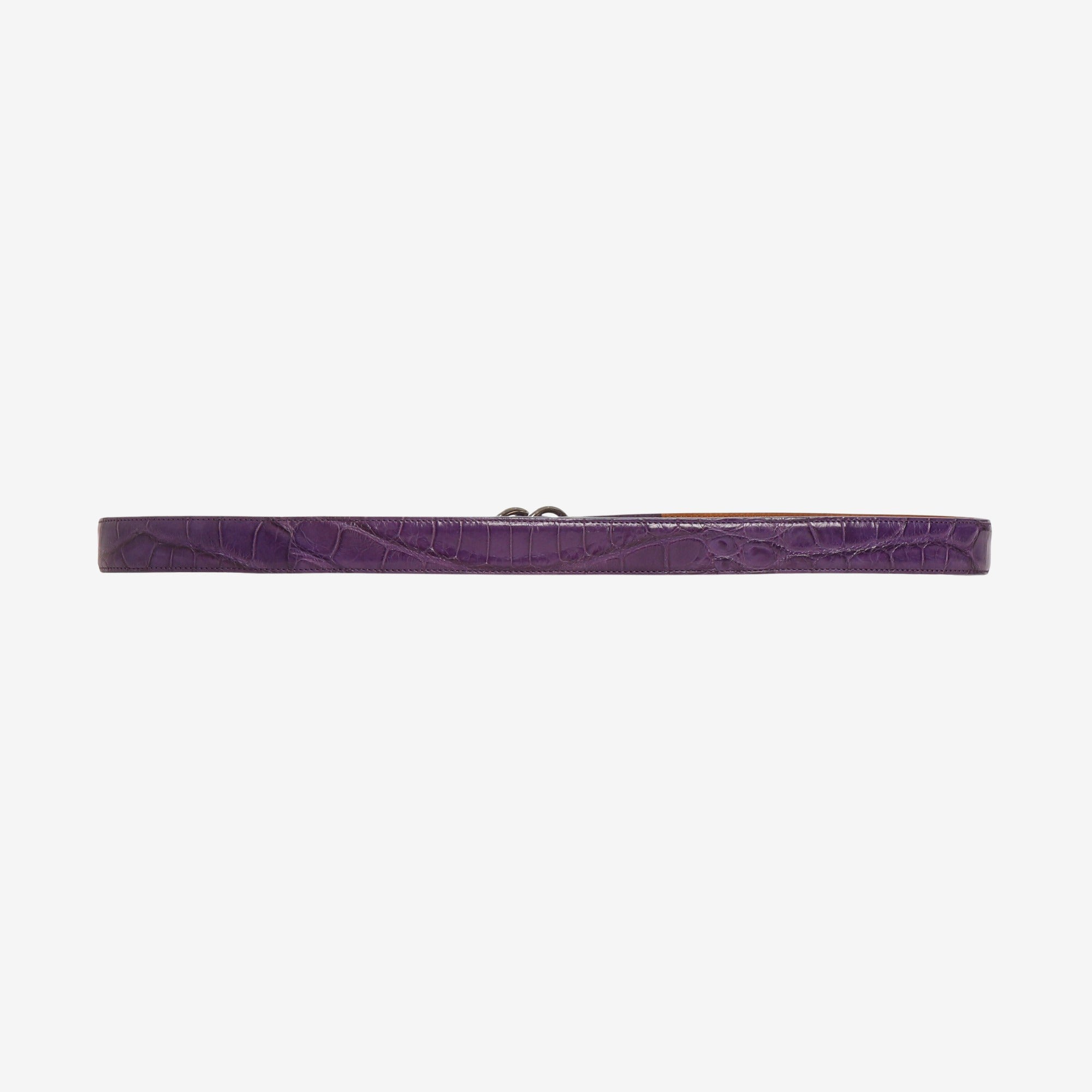 Purple Label Alligator Double Ring Belt