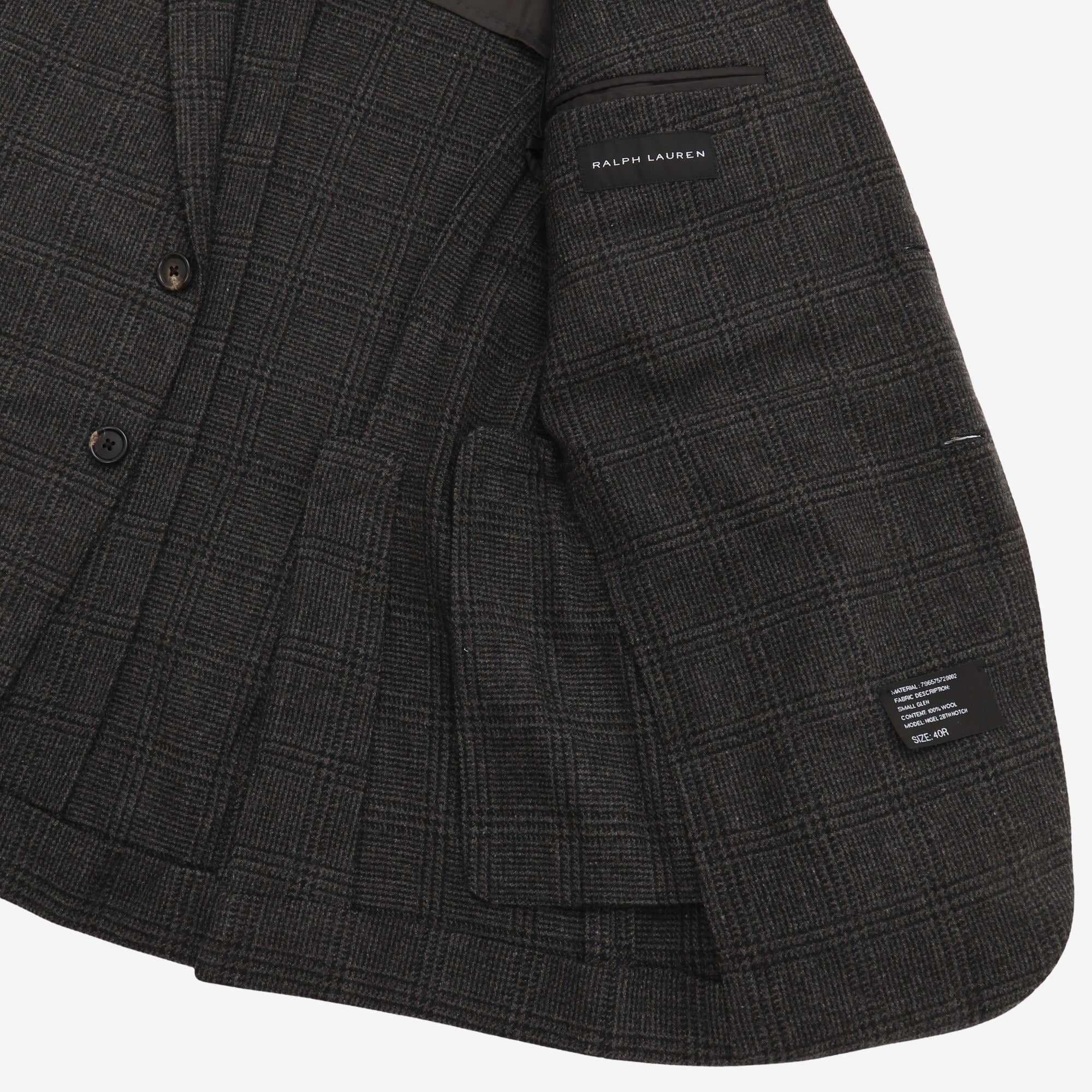 Black Label Glen Check 2-Piece Wool Suit