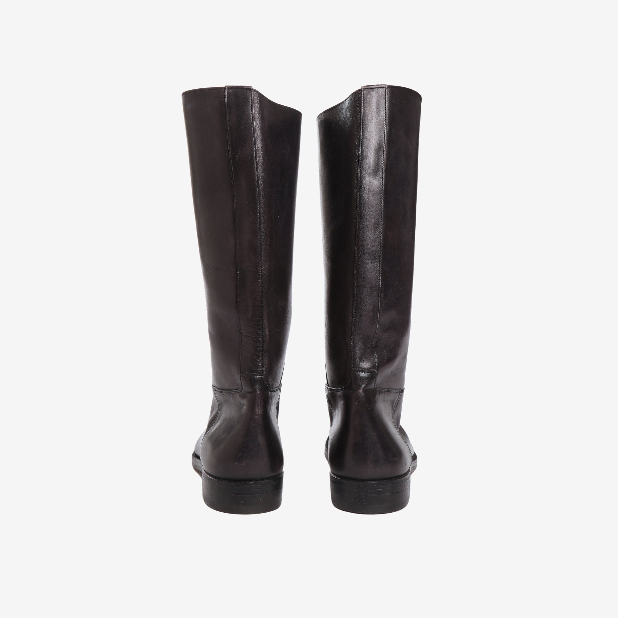 Tall Leather Biker Boot