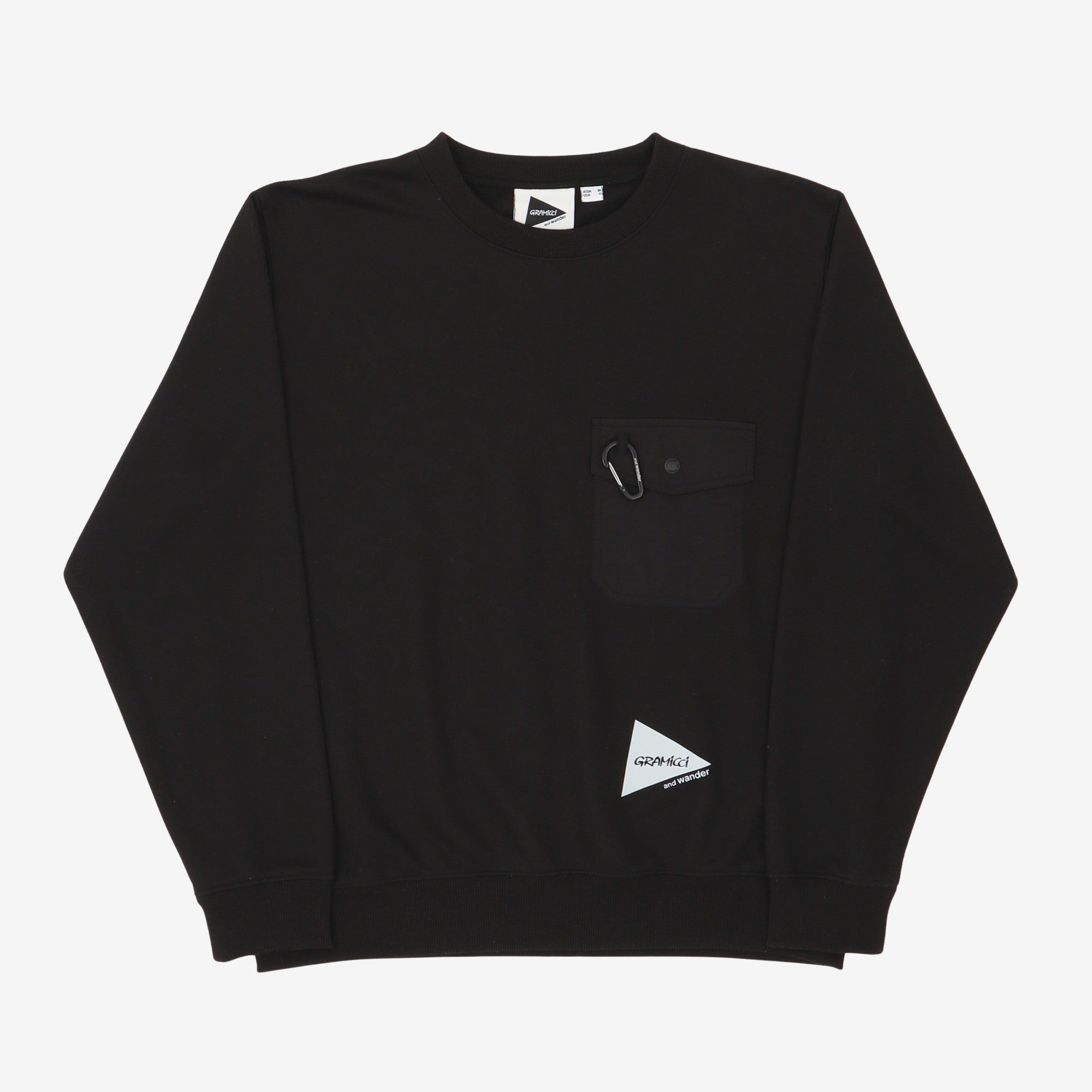 And Wander Pocket Crew Neck Sweatshirt