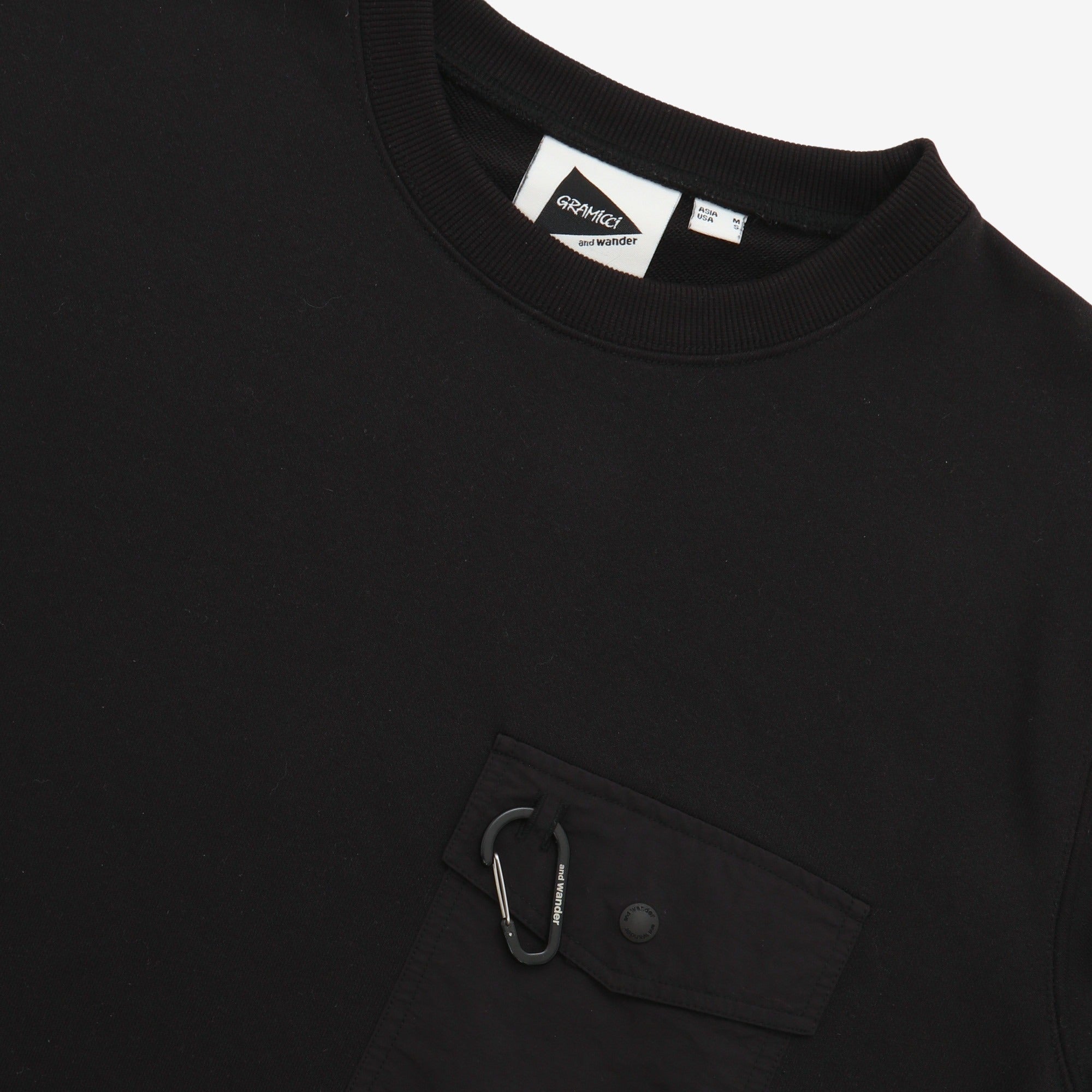 And Wander Pocket Crew Neck Sweatshirt