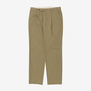 Pleated Twill Trousers