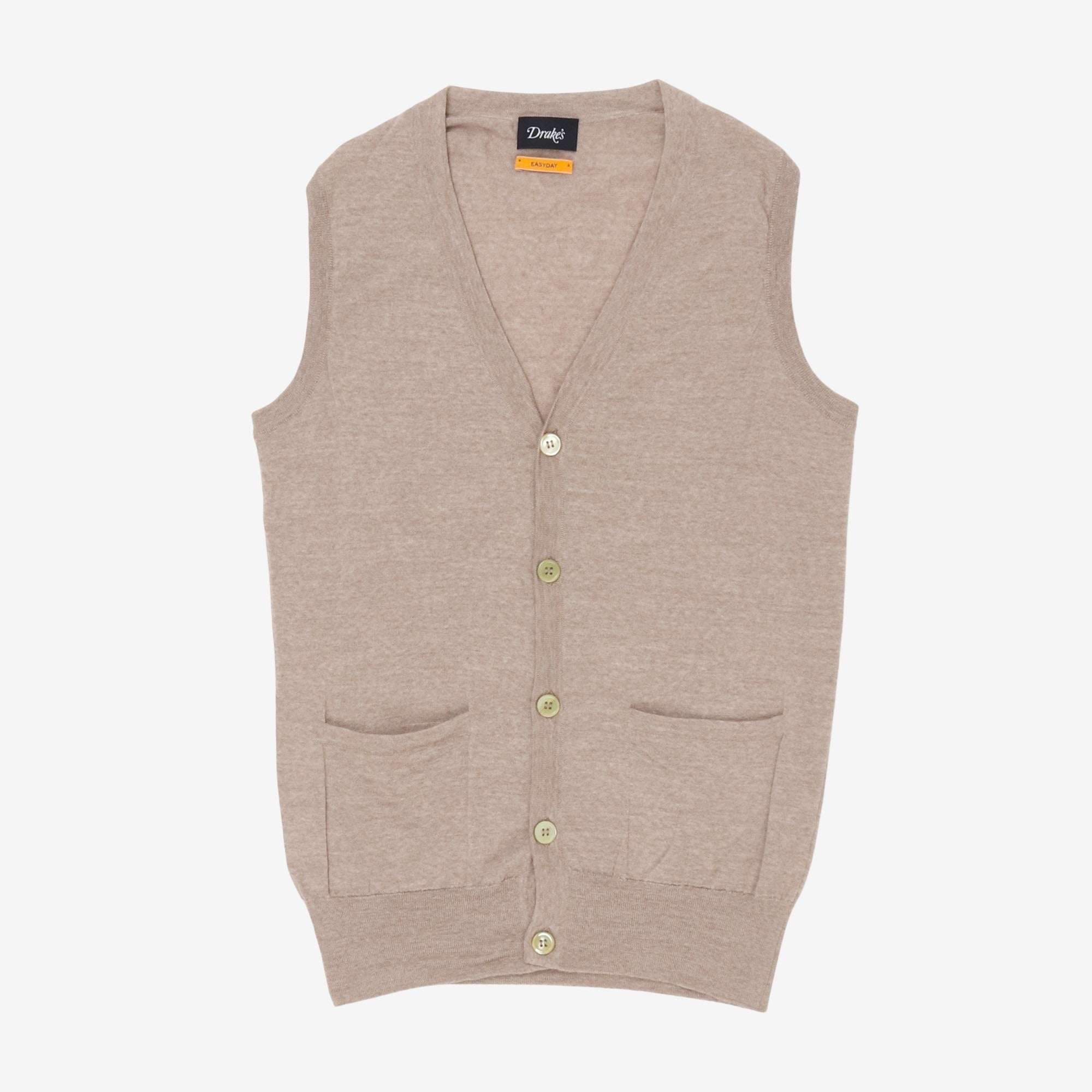 Sleeveless Wool Cardigan