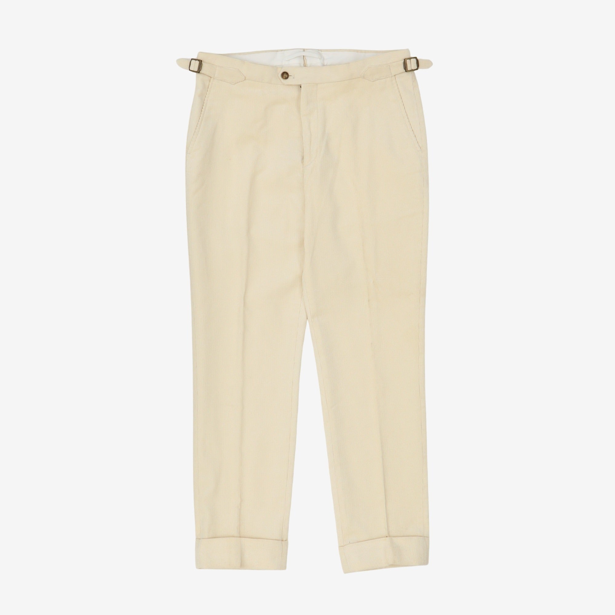 Corduroy Pleated Trousers