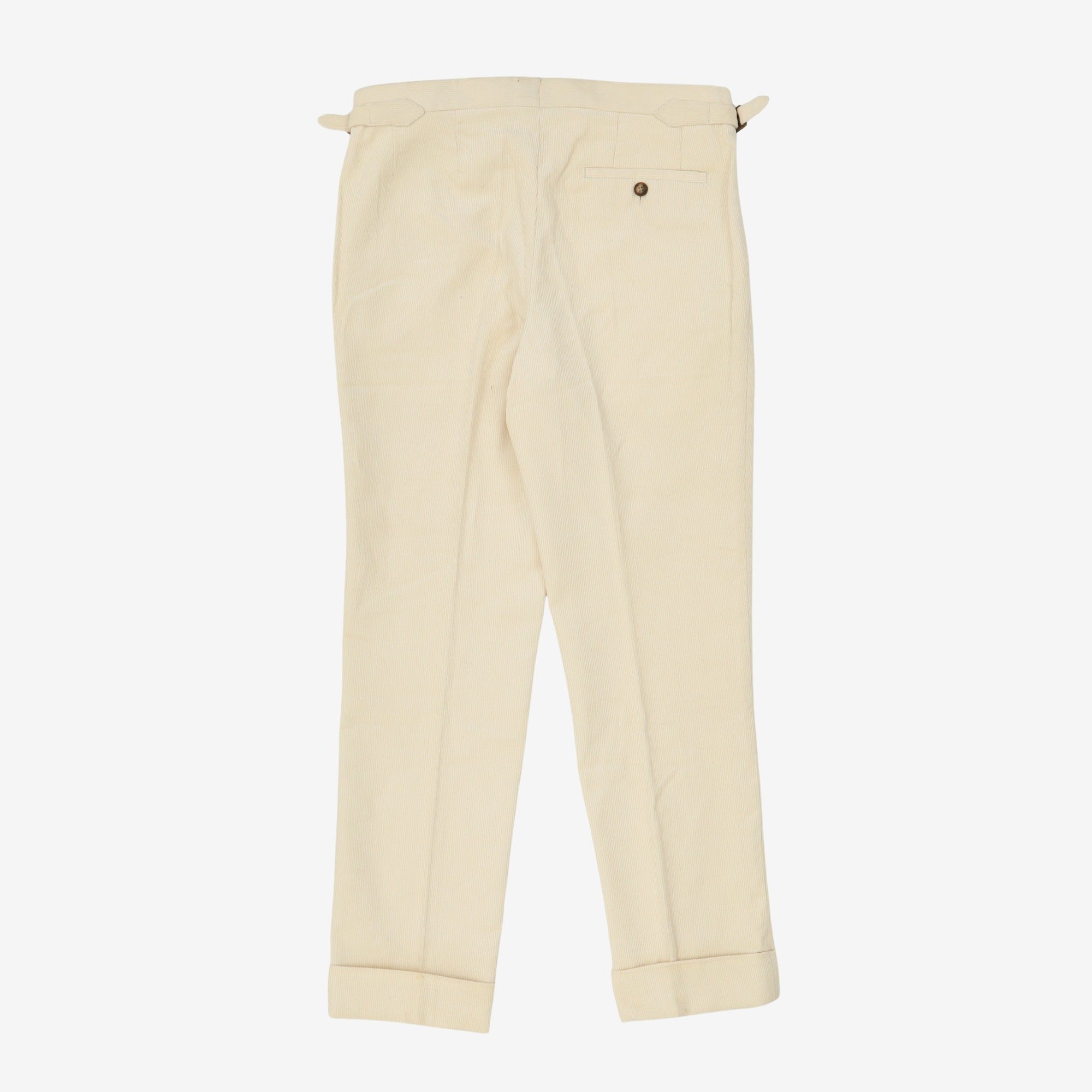 Corduroy Pleated Trousers