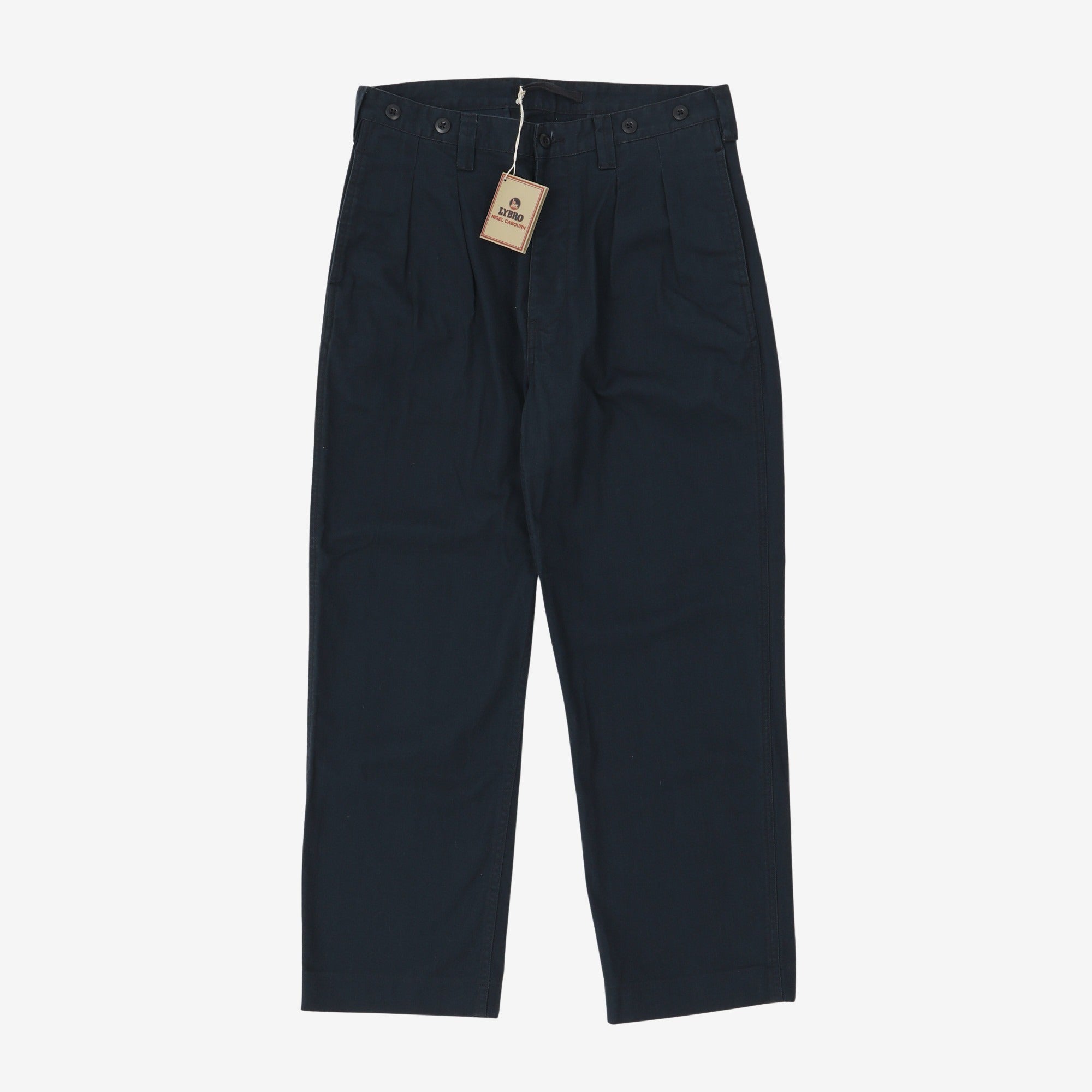 Lybro Pleated Herringbone Chino