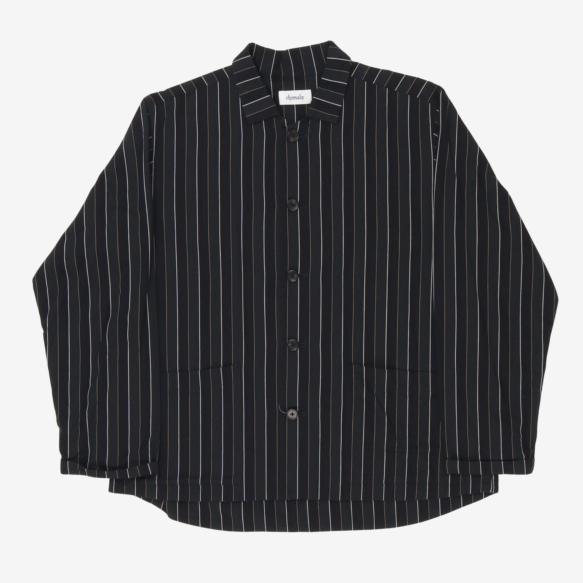 Striped Cotton-Twill Overshirt