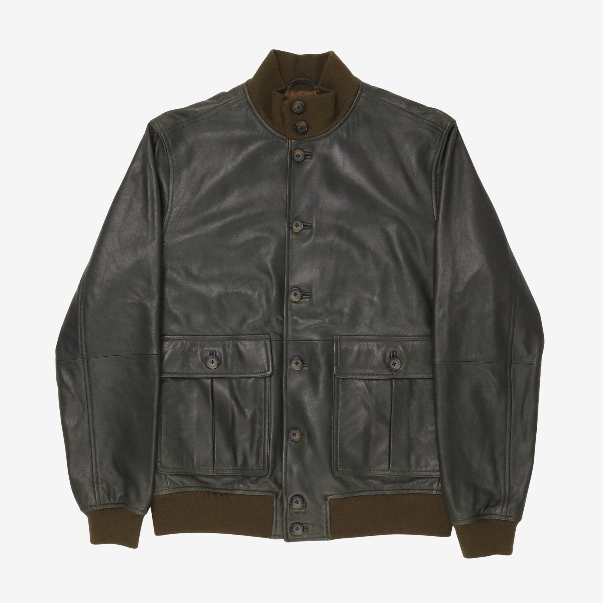 Leather Bomber Jacket