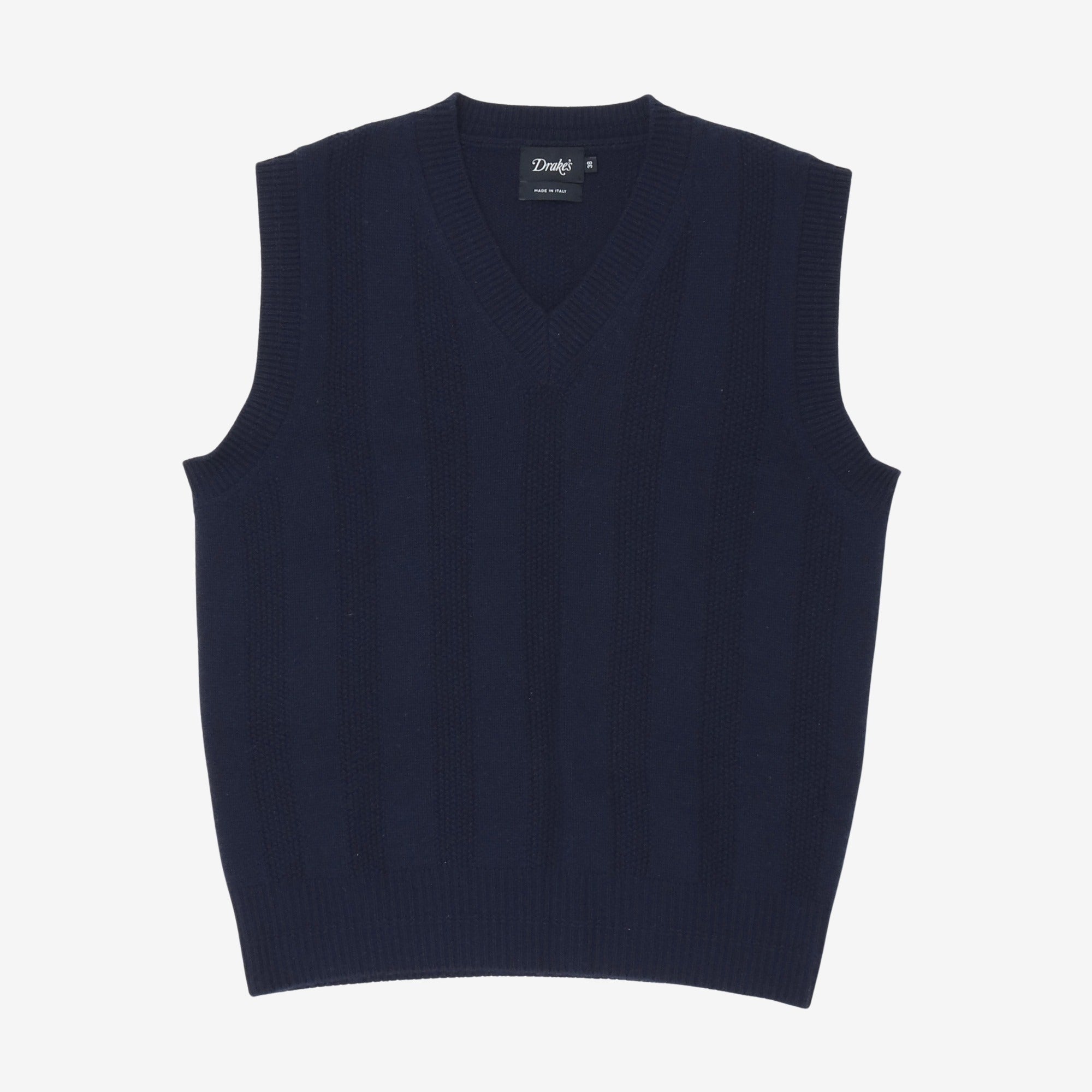 Wool V-neck Sleeveless Jumper