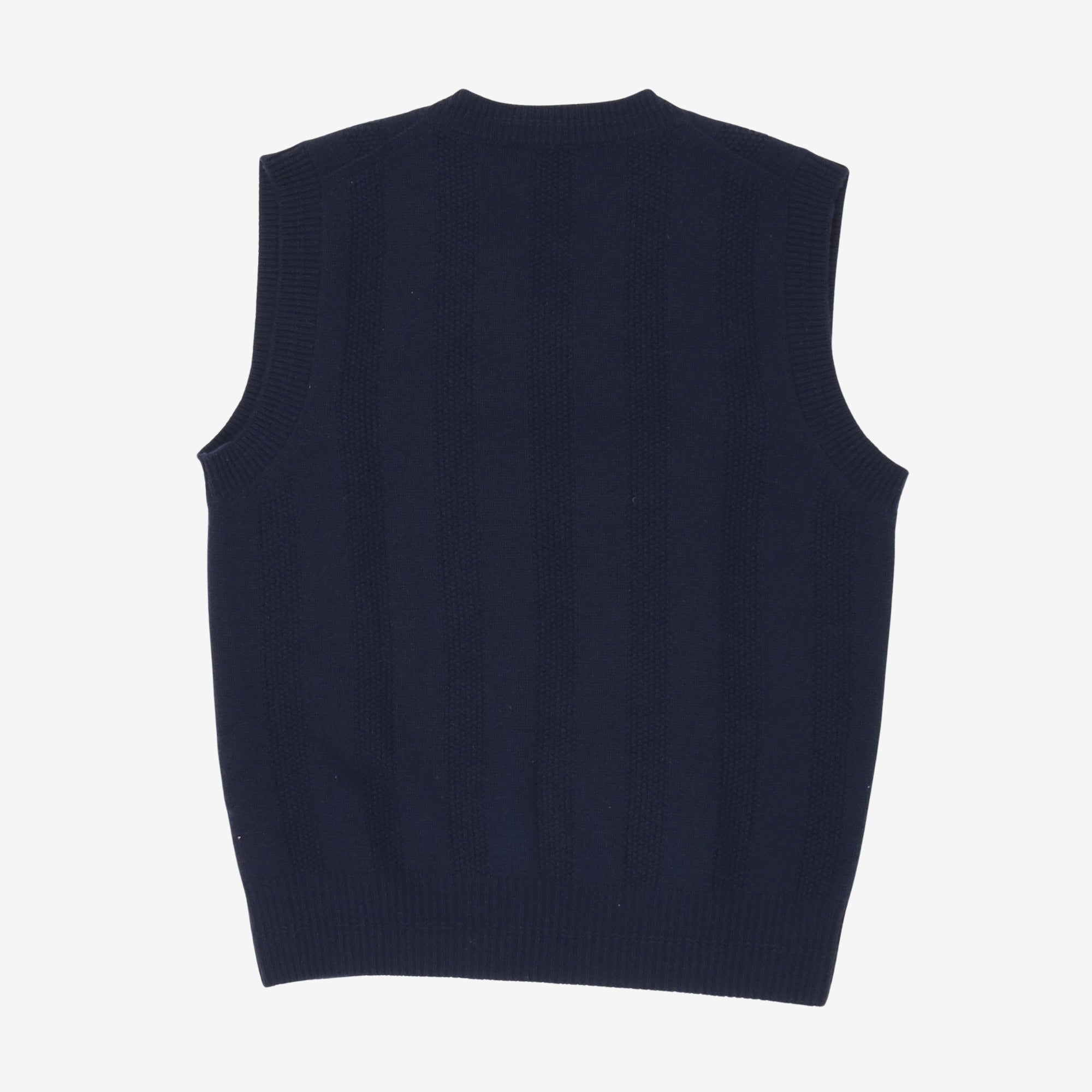 Wool V-neck Sleeveless Jumper