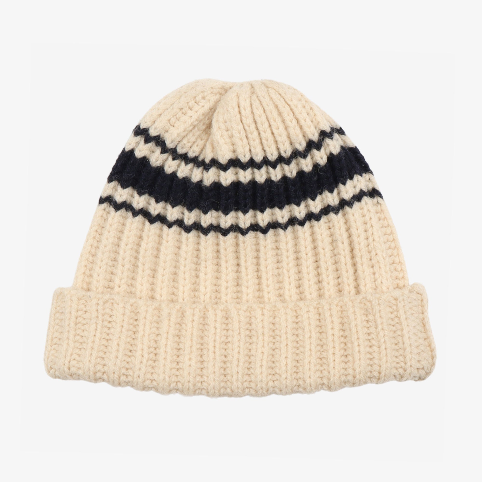 Ribbed Knit Wool Beanie