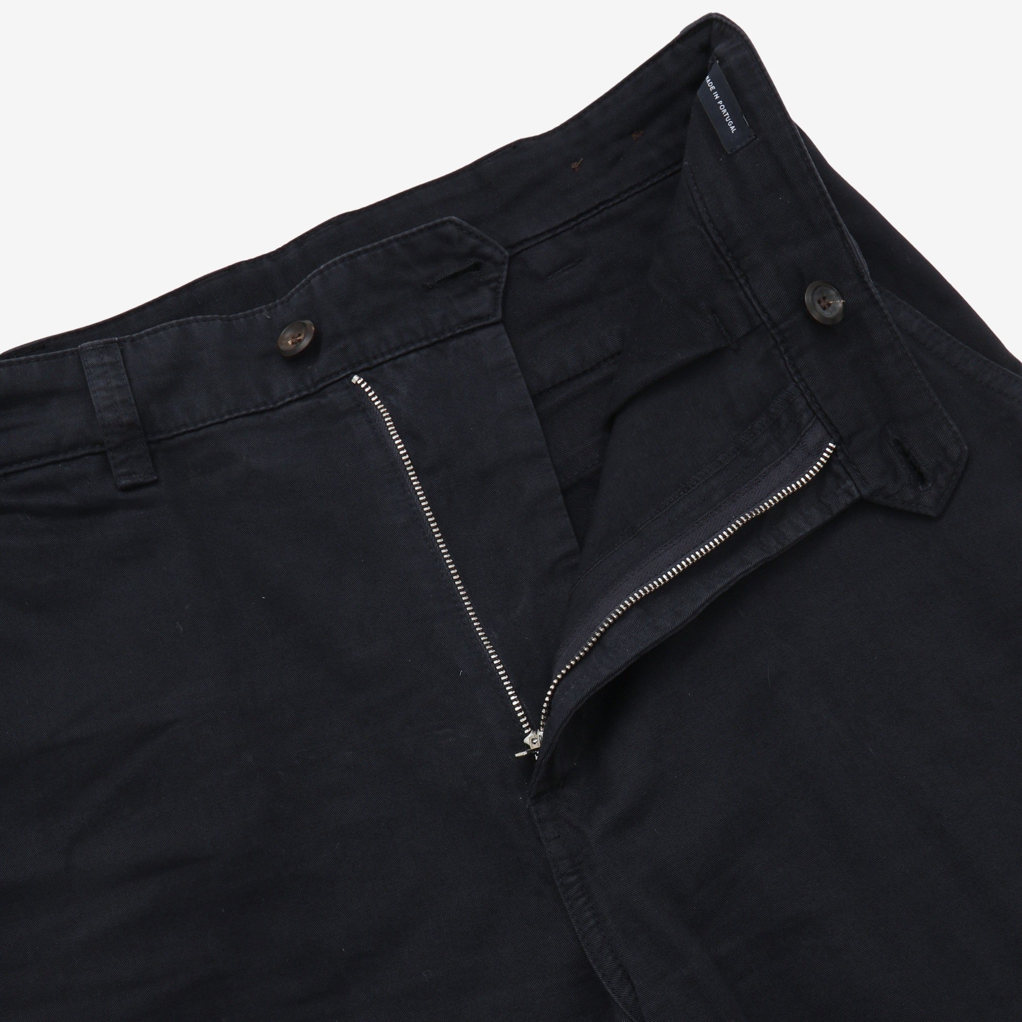 Flat Front Cotton Chino Trousers