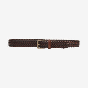 Pleated Leather Belt