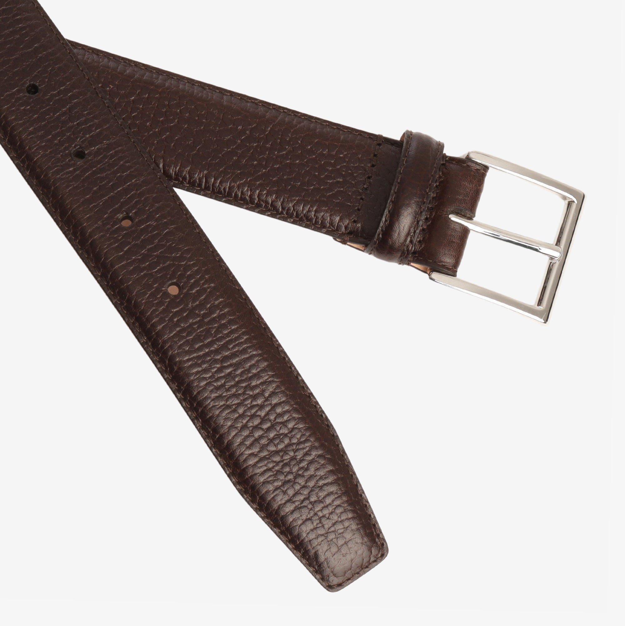 Grained Leather Belt