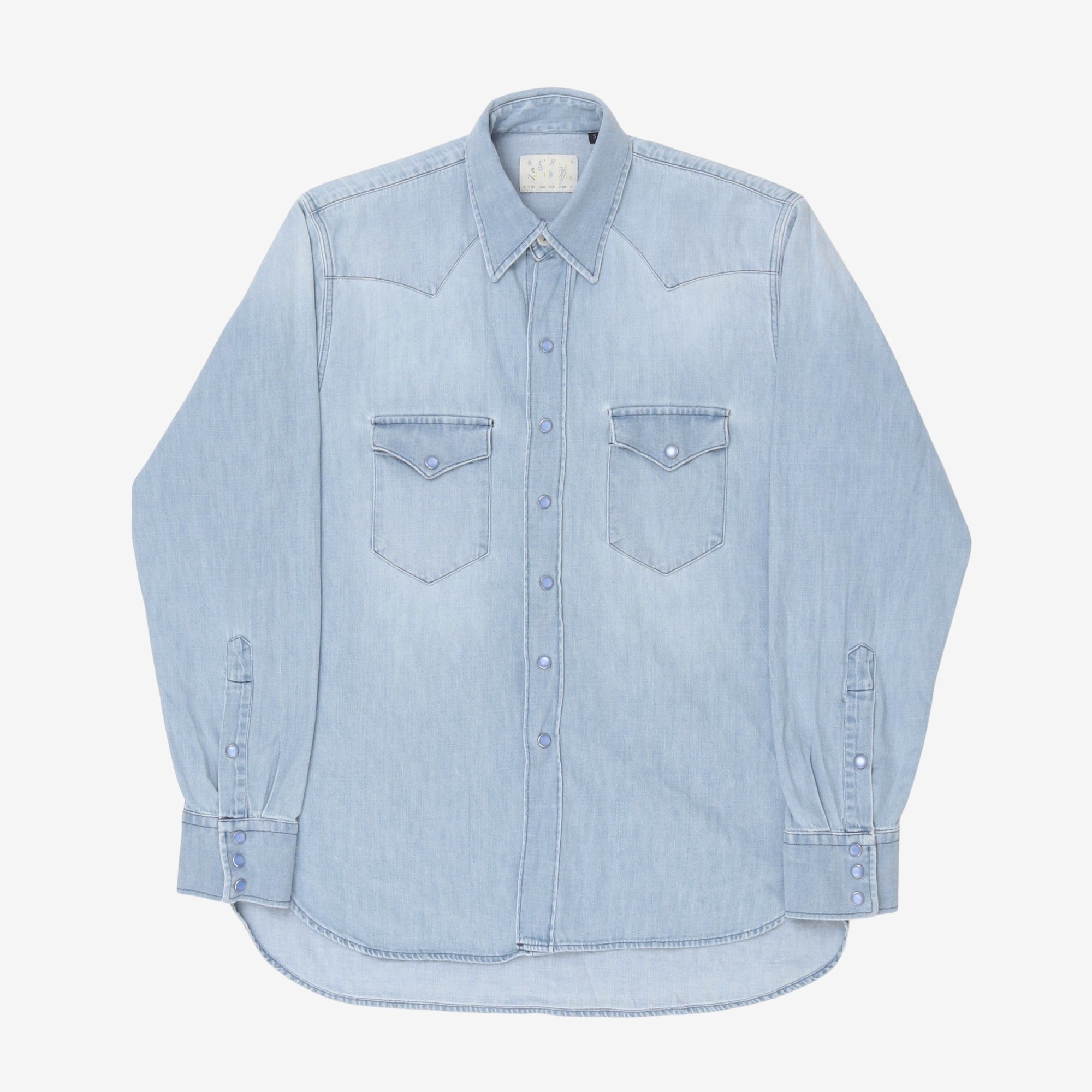 Denim Pearl Snap Western Shirt