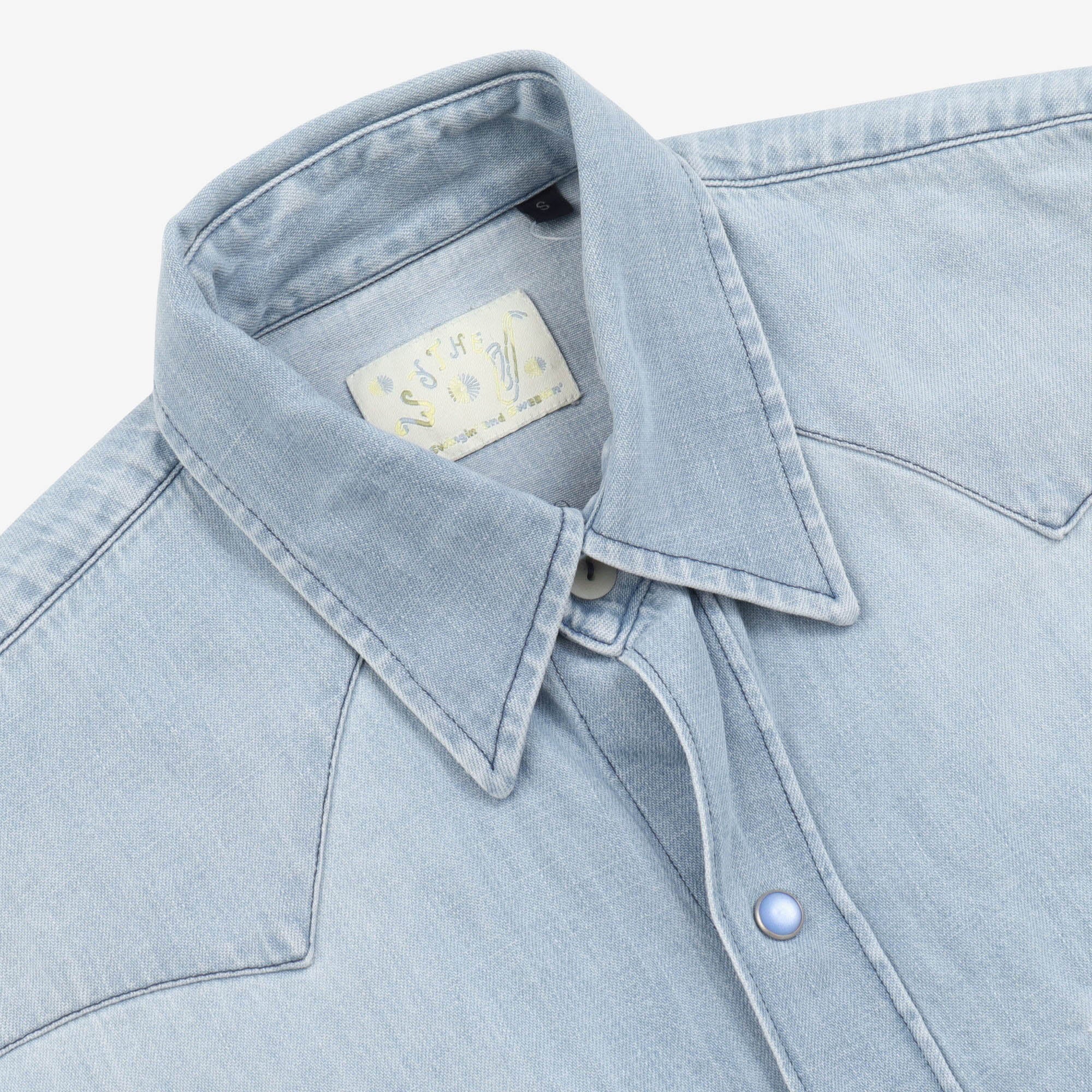 Denim Pearl Snap Western Shirt