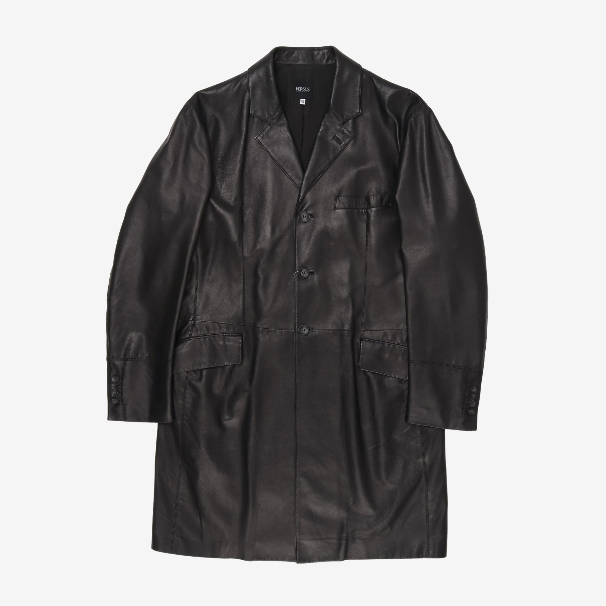 Versus Leather Overcoat