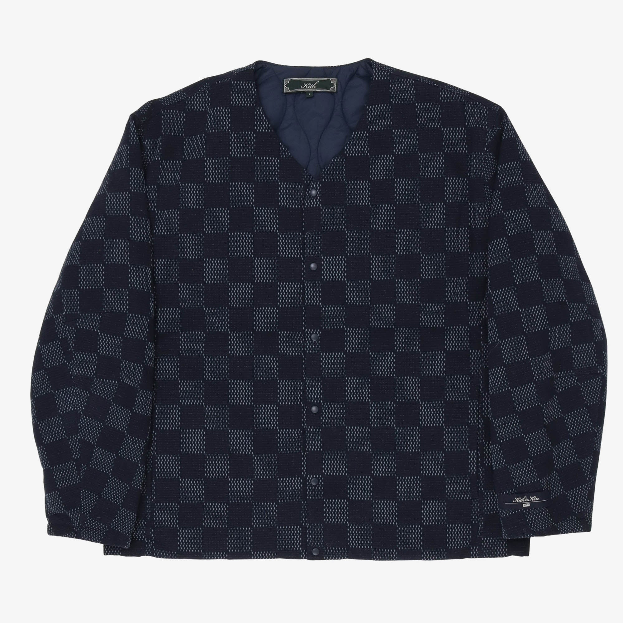 Denim Check Winfield Quilted Liner