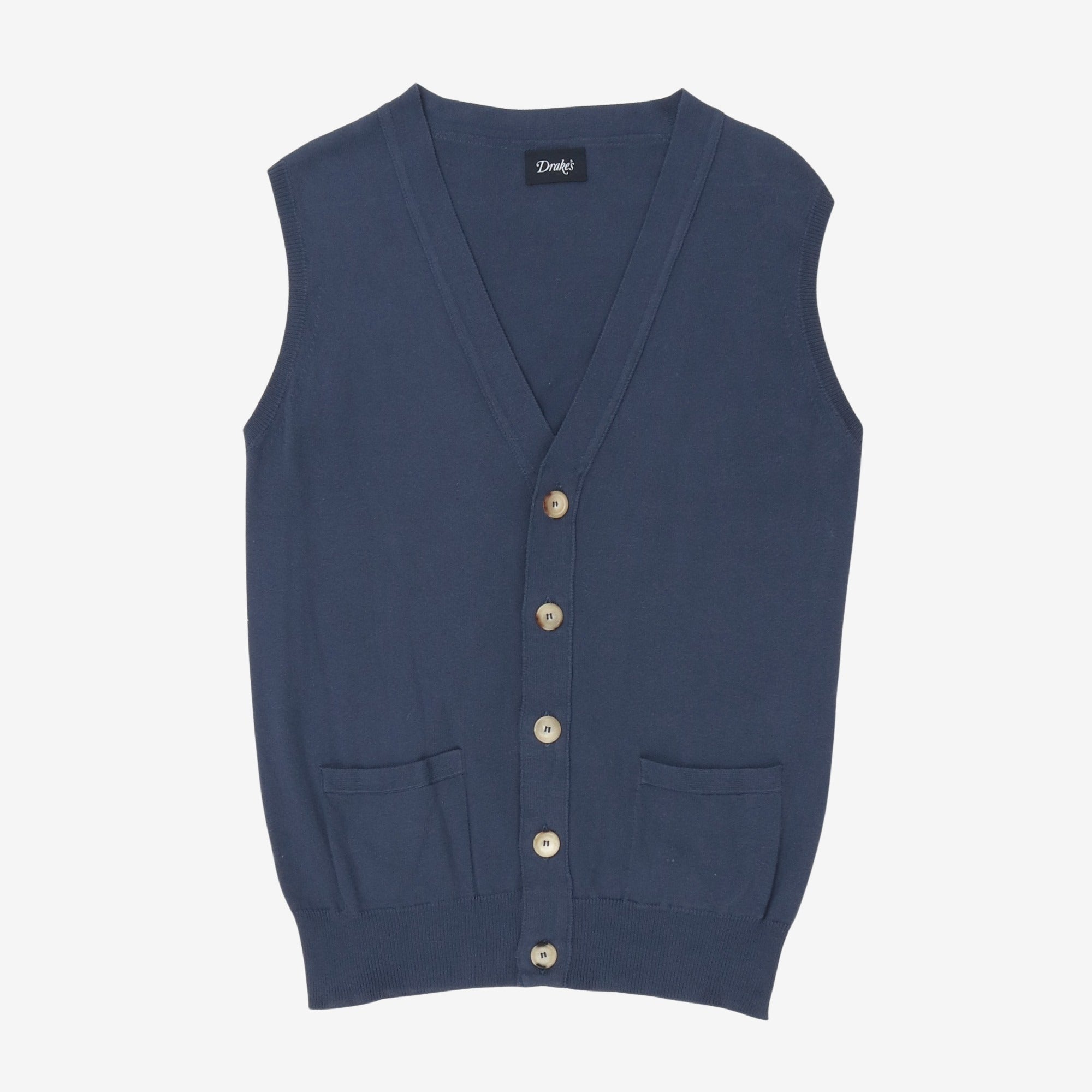 Cotton Sleeveless Cardigan