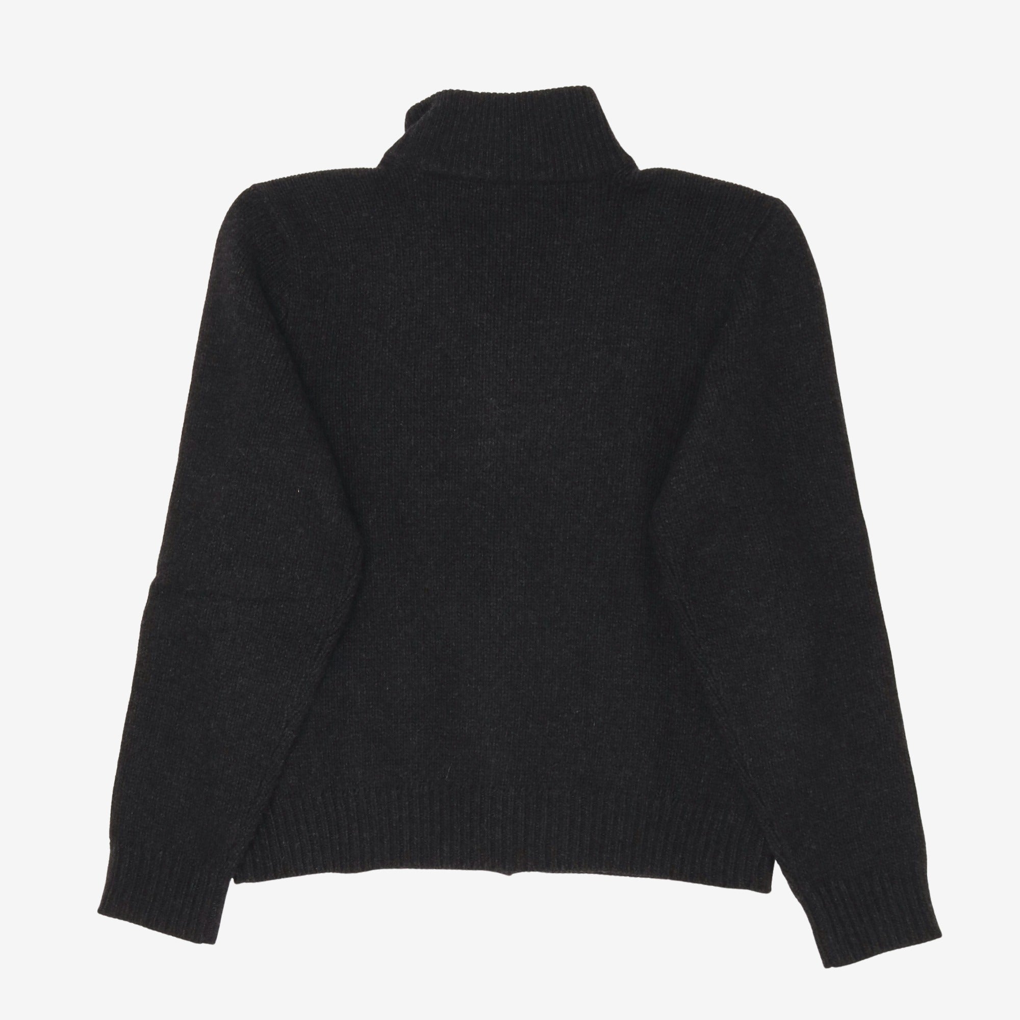 Cashmere Buckle Neck Cardigan