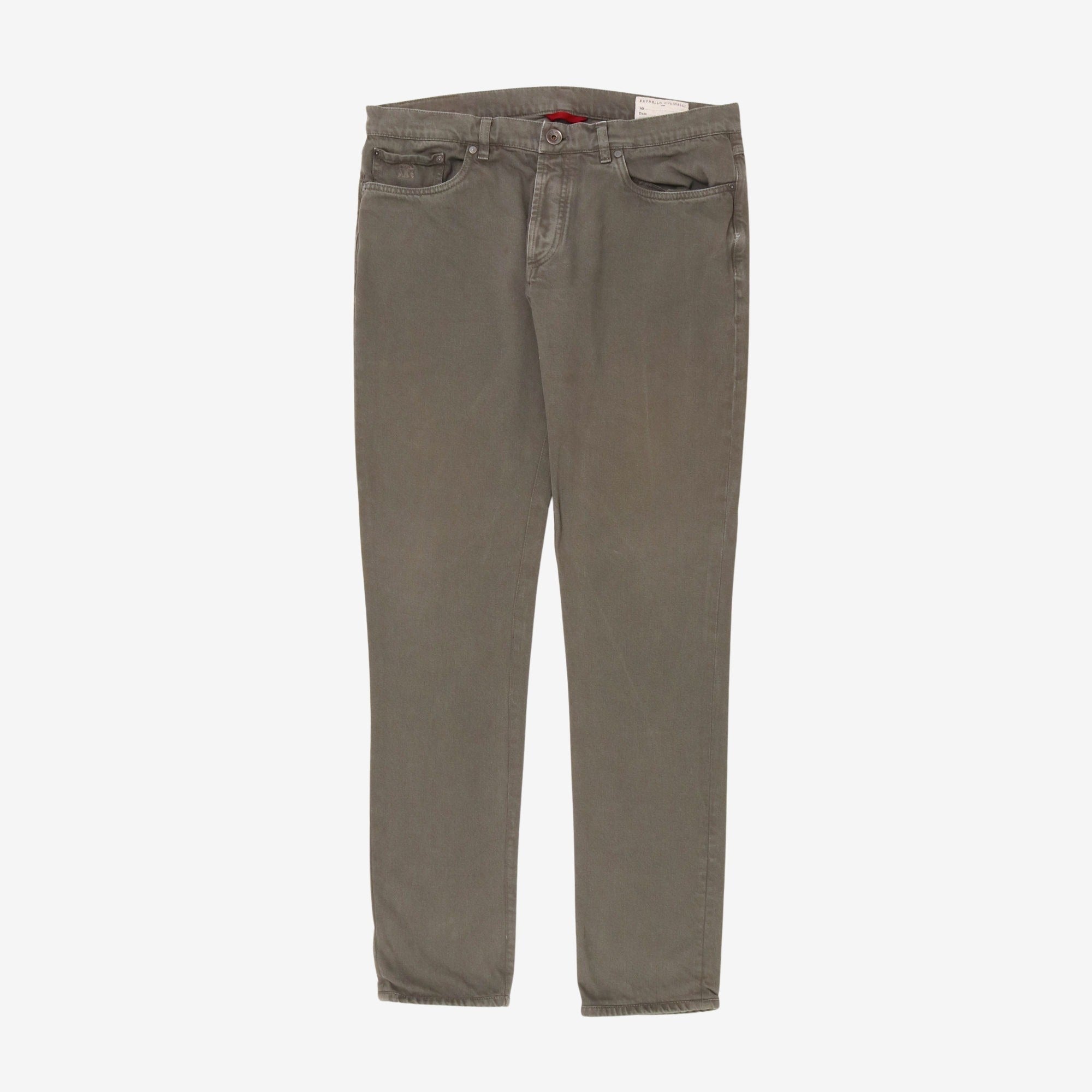 Tapered Stretch Cotton Trousers (37W x 35L)