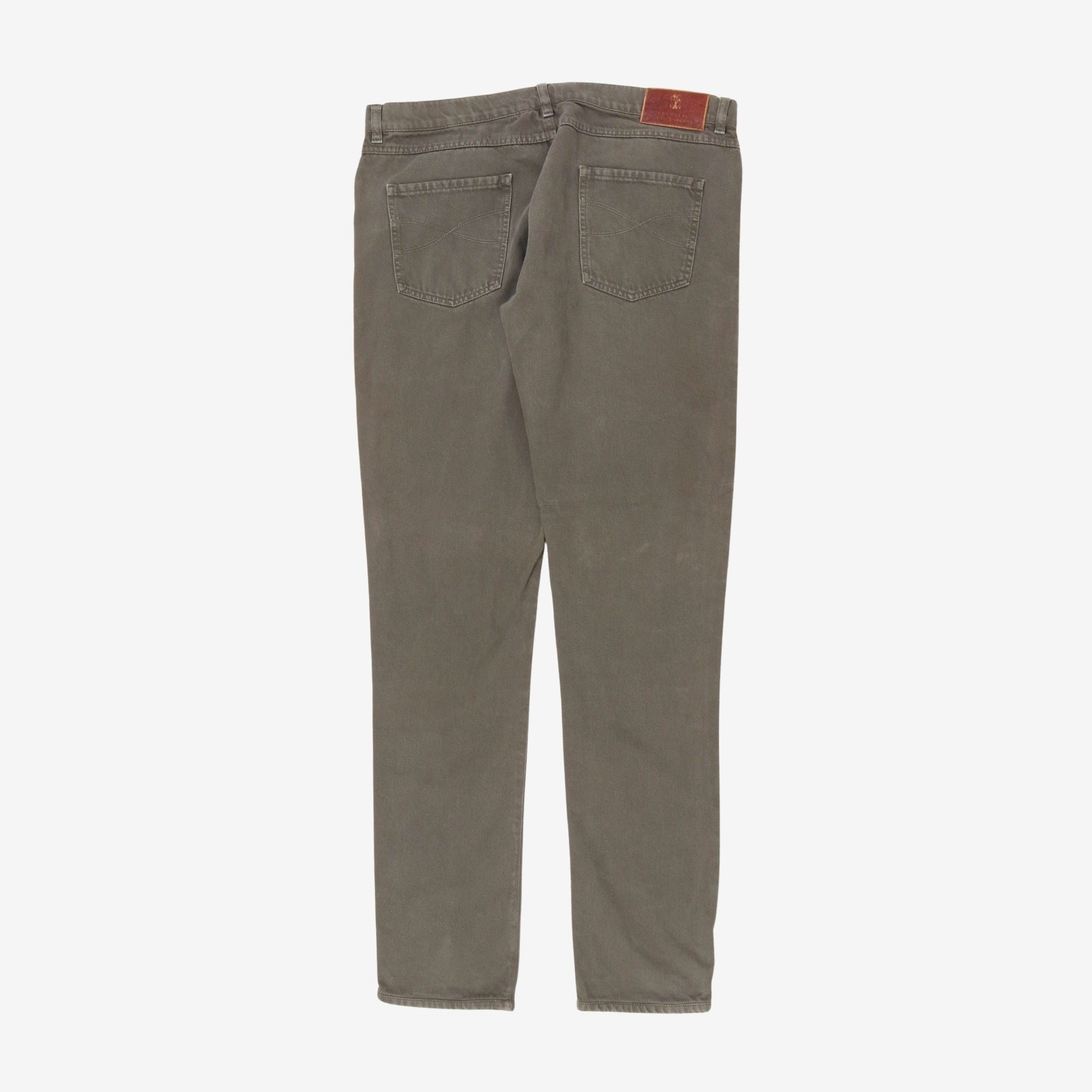 Tapered Stretch Cotton Trousers (37W x 35L)