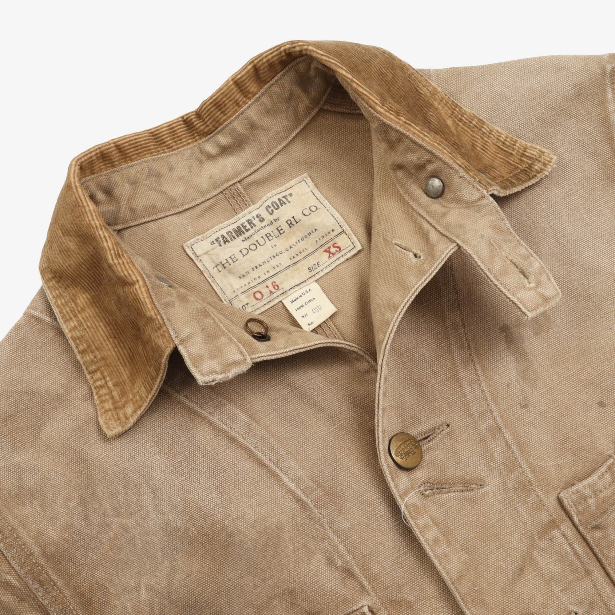 Distressed Canvas Farmers Coat