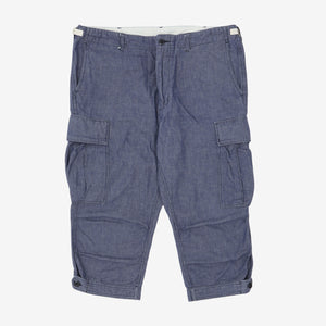 Chambray Cargo 3/4 Shorts