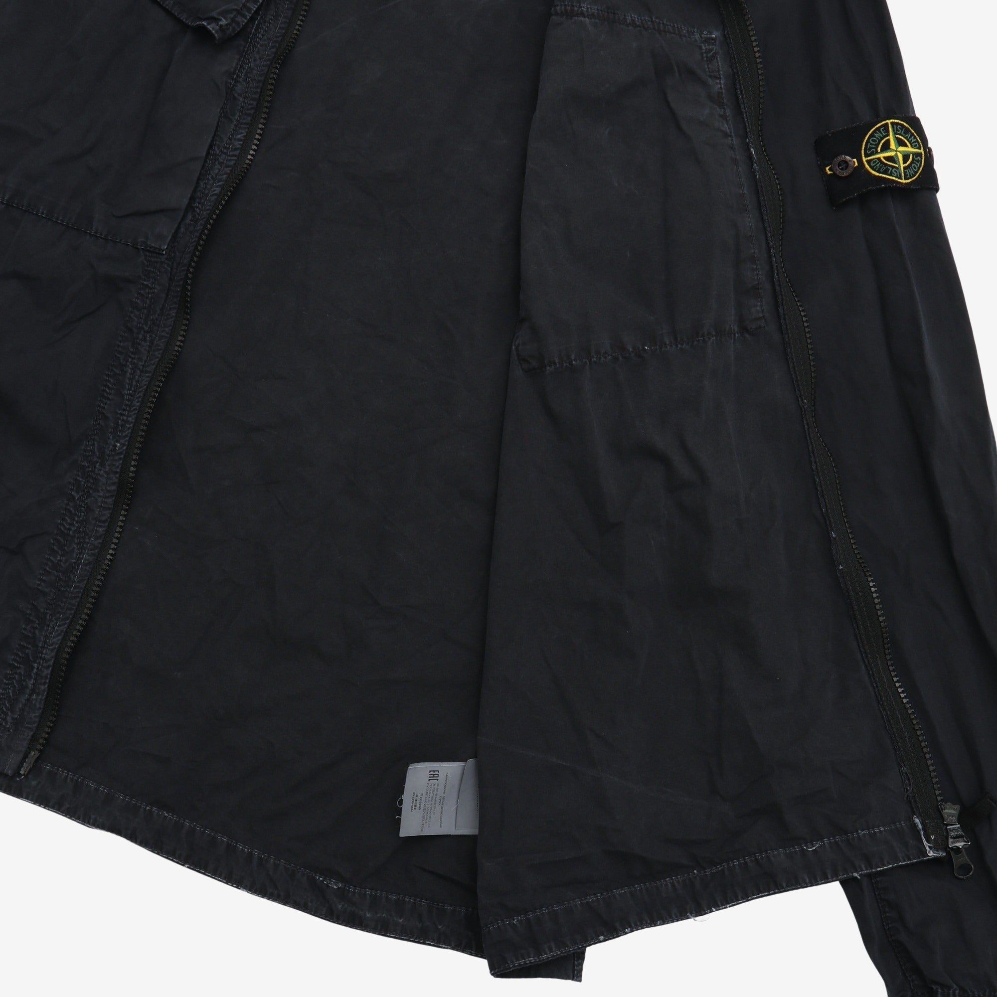 Flap Pocket Zip Up Overshirt