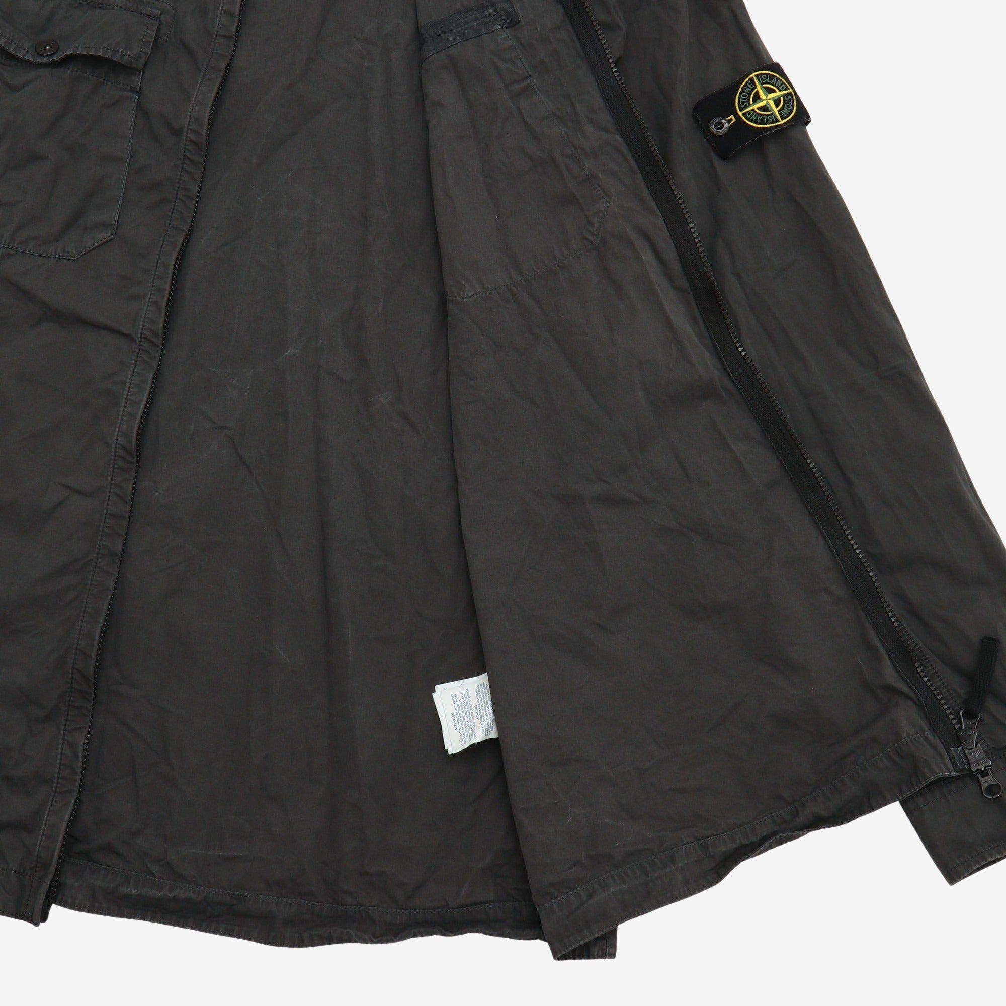 Snap Pocket Zip Up Overshirt