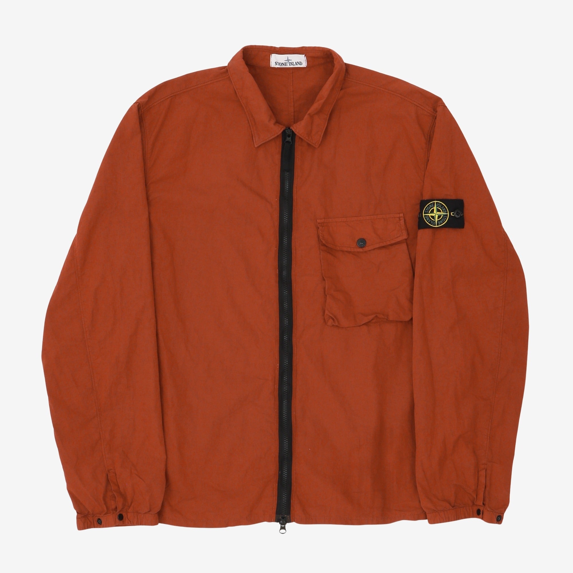 Garment Dyed Zip Overshirt