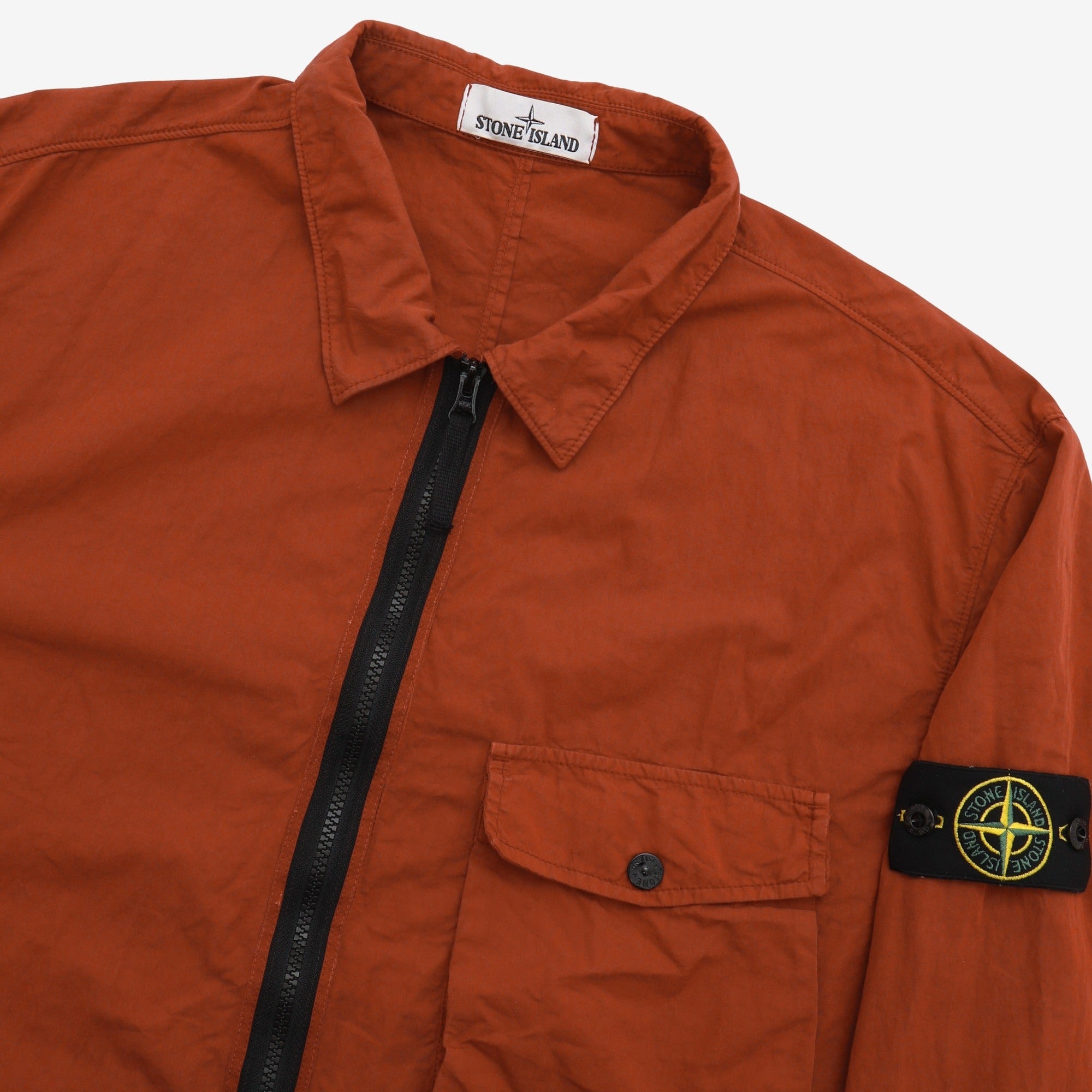 Garment Dyed Zip Overshirt