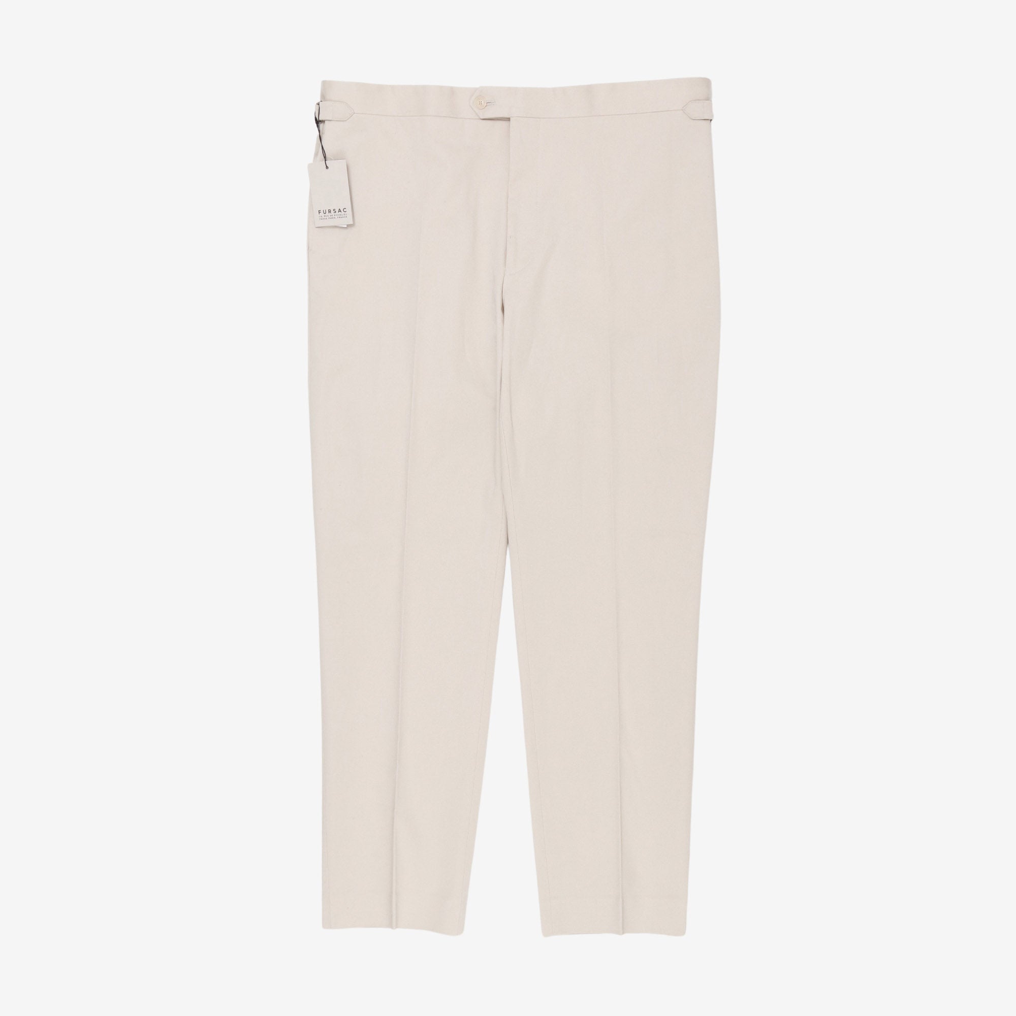 Cotton Twill Flat Front Trousers (40W X 30L)