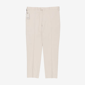 Cotton Twill Flat Front Trousers (40W X 30L)