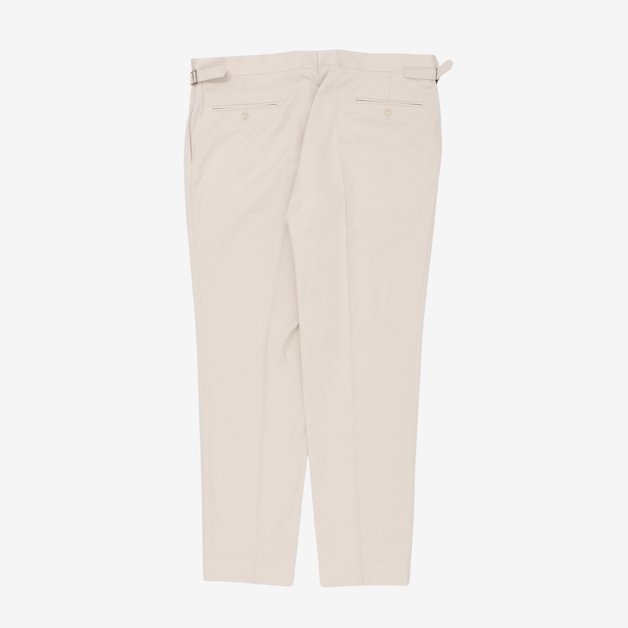 Cotton Twill Flat Front Trousers (40W X 30L)