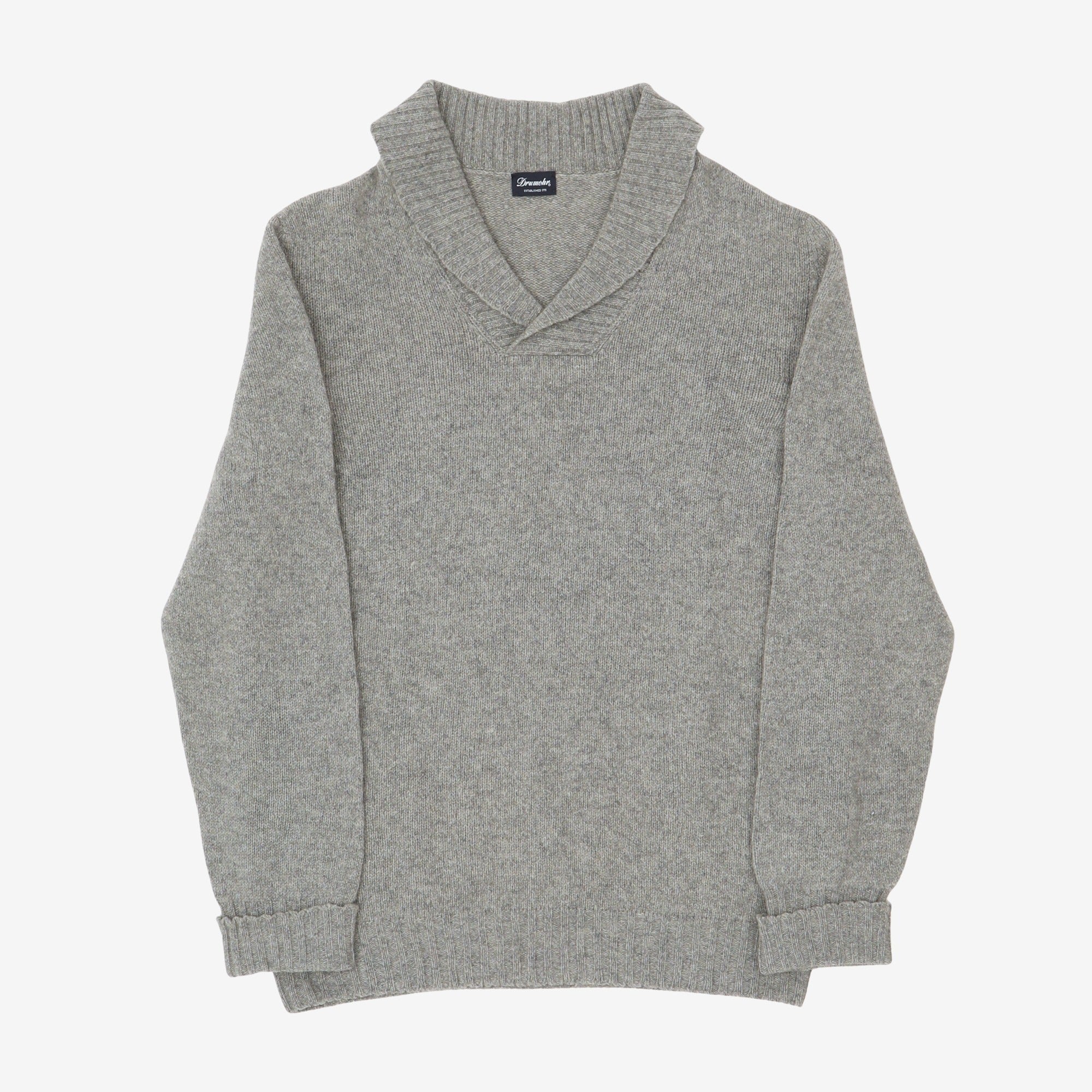 Lambswool Shawl Neck Sweater