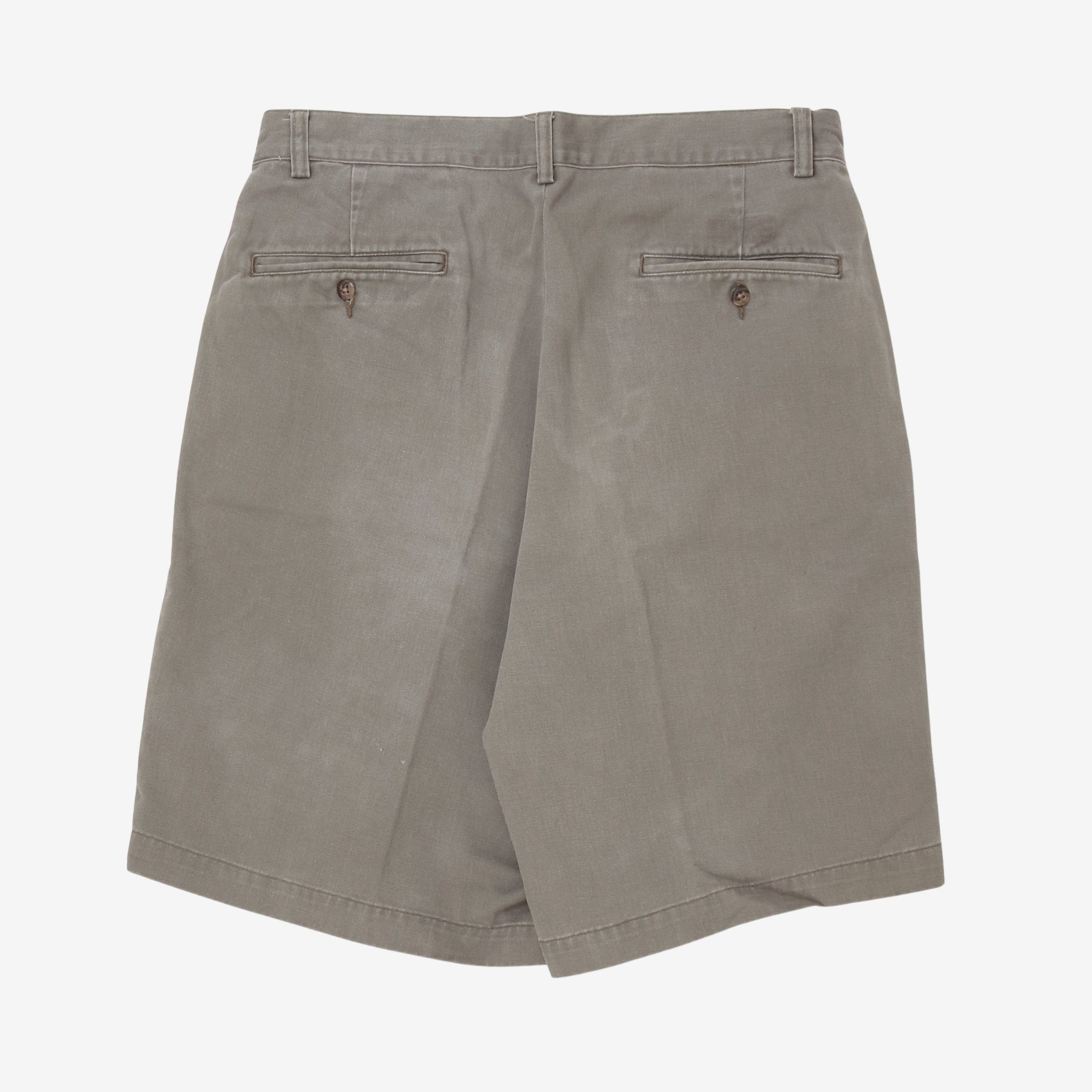 Pleated Twill Shorts