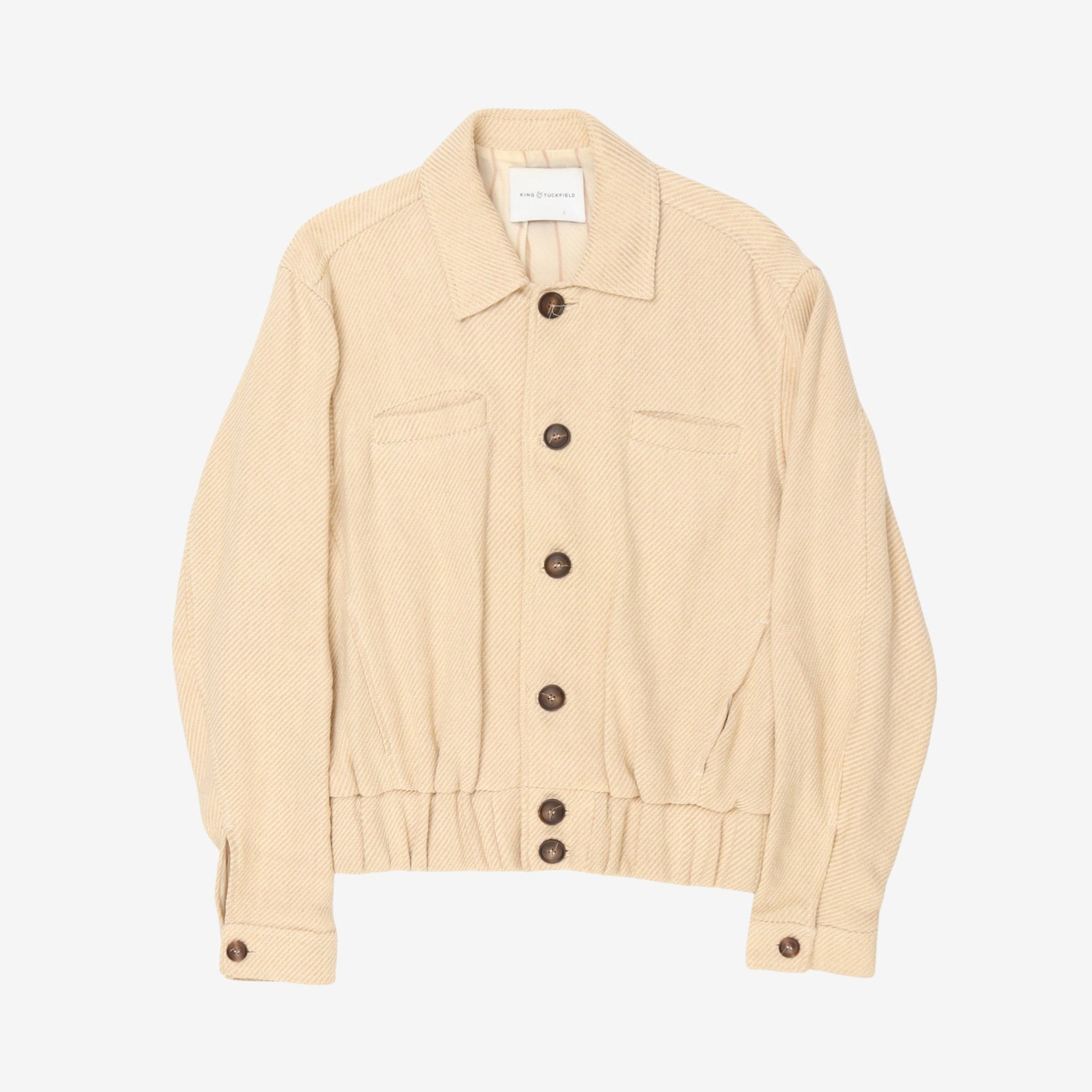 Cropped Twill Jacket