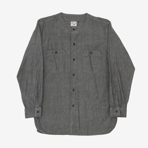 Collarless Chambray Workshirt