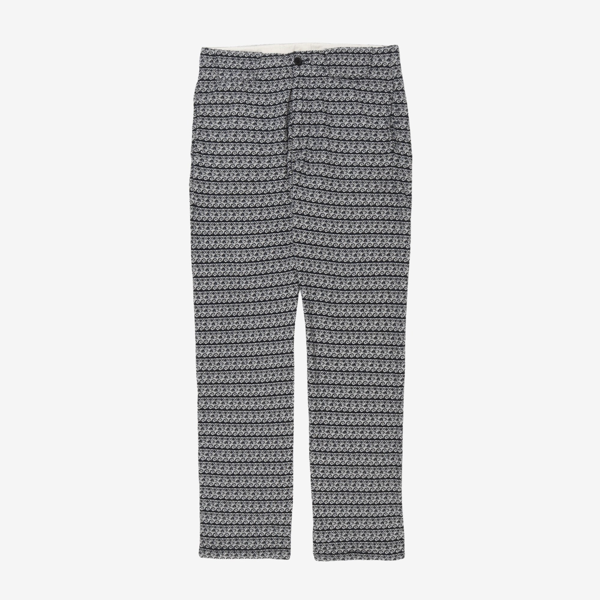 Patterned Drawstring Trousers