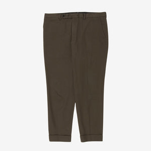 Flat Front Cotton Trouser