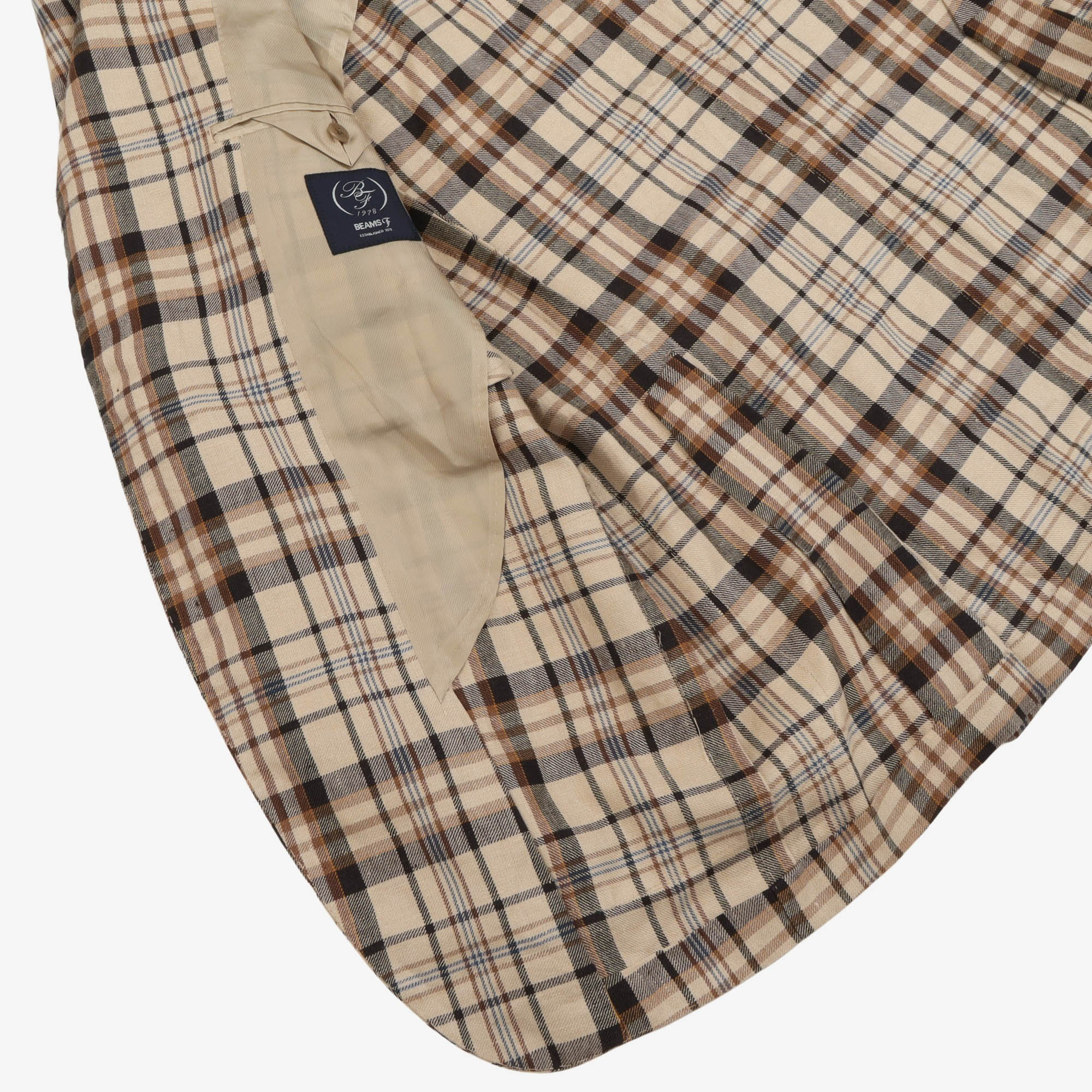 Beams Linen Check Blazer