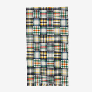Wool Cashmere Check Scarf