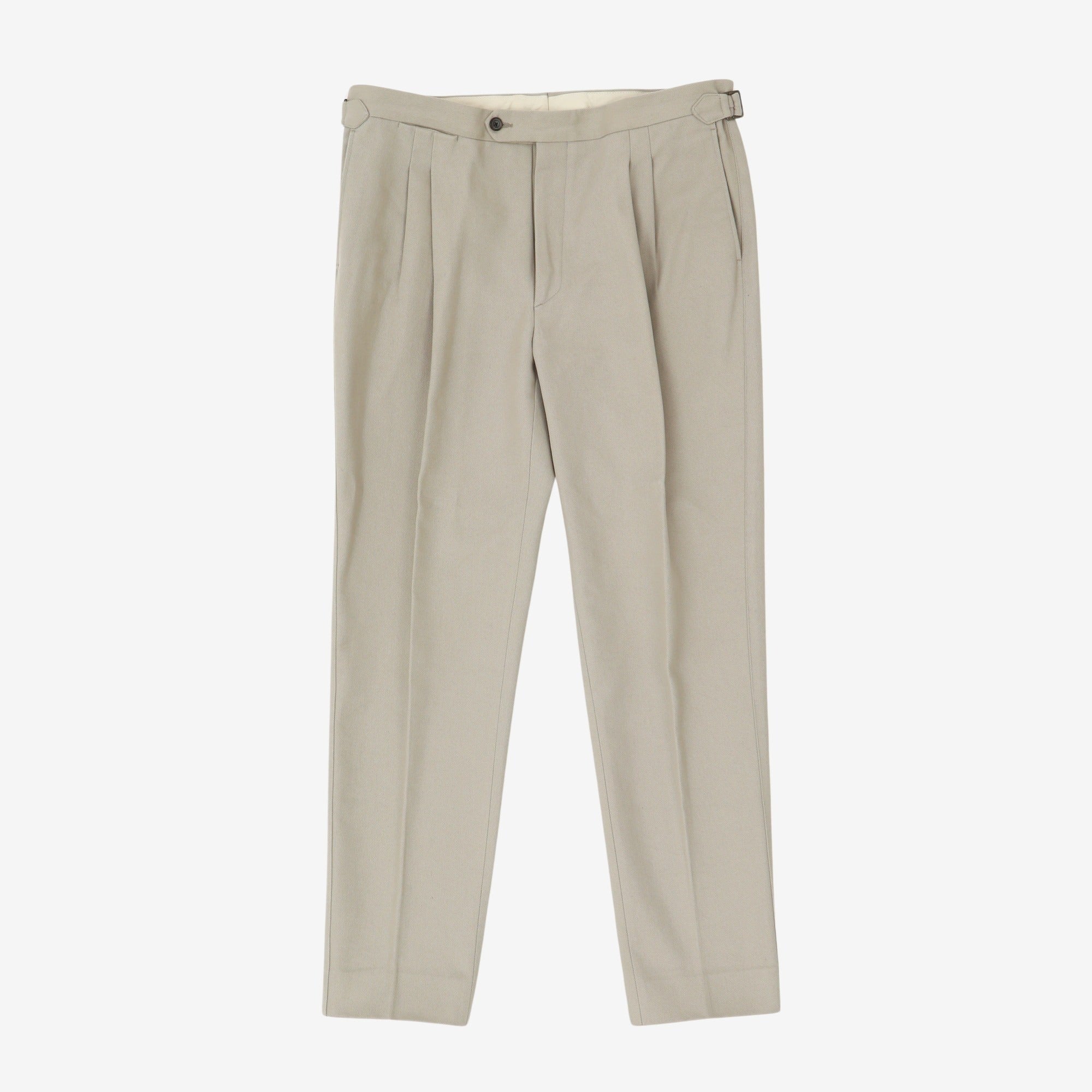 Pleated Wool Trousers