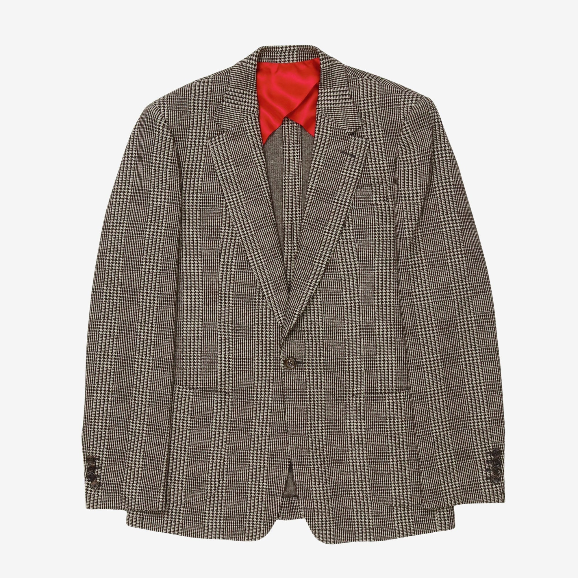 Wool Mix Check Blazer