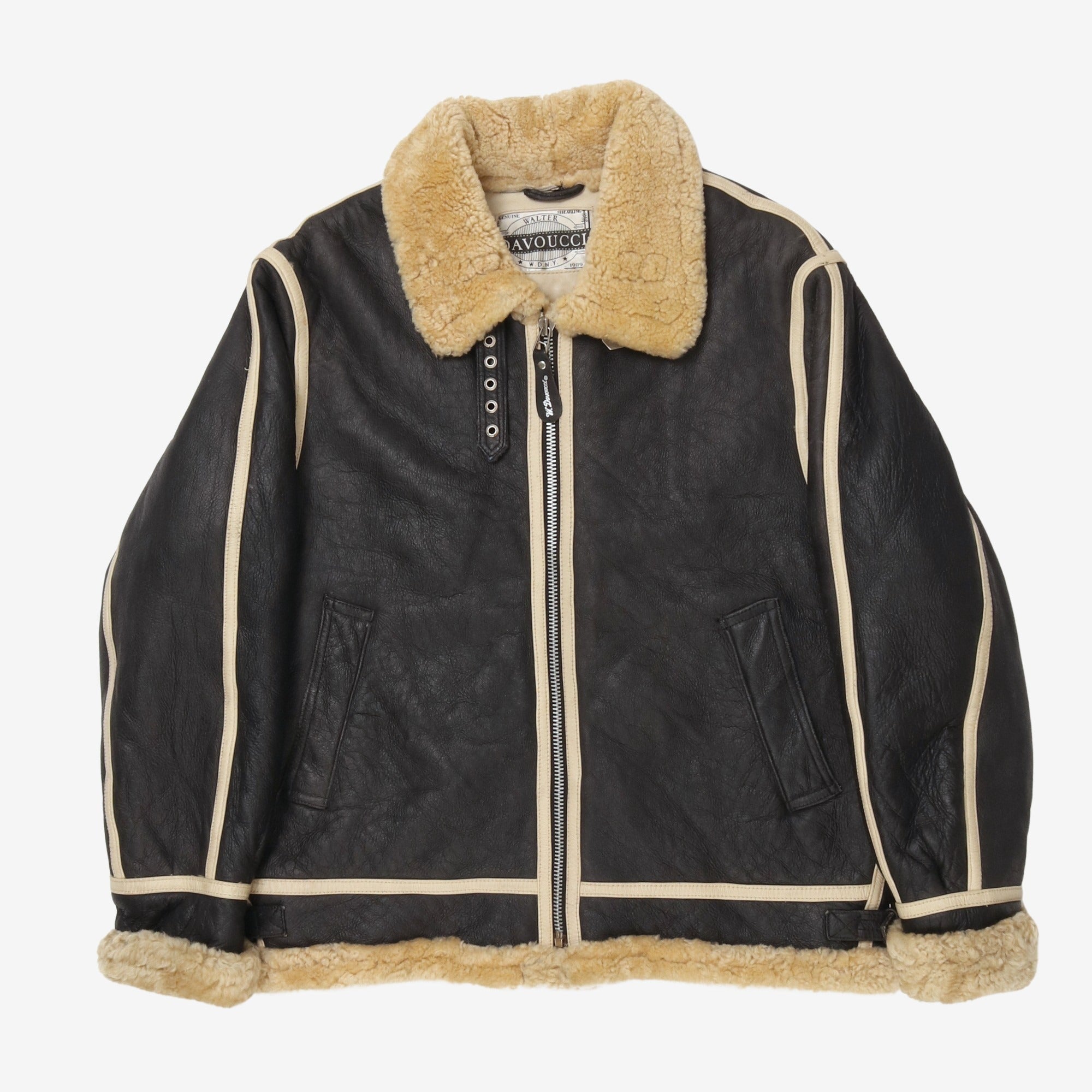 Shearling Leather Flight Jacket