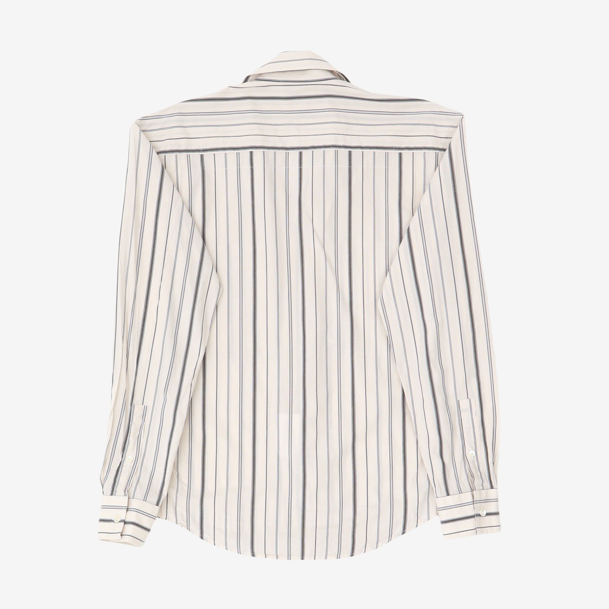 Striped Open Collar Shirt