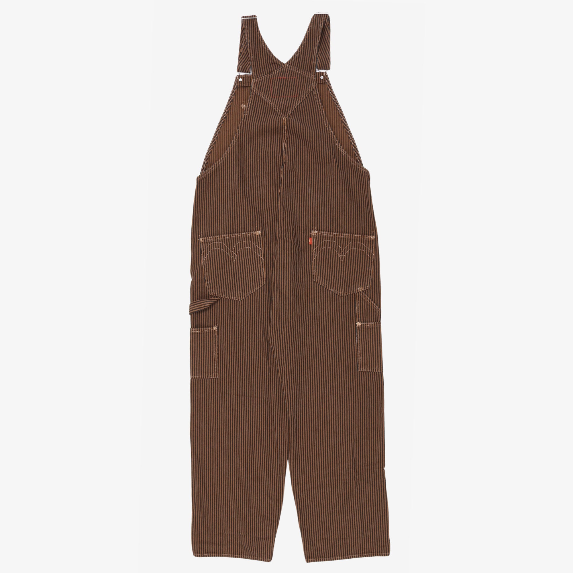 Red Hickory Stripe Overall