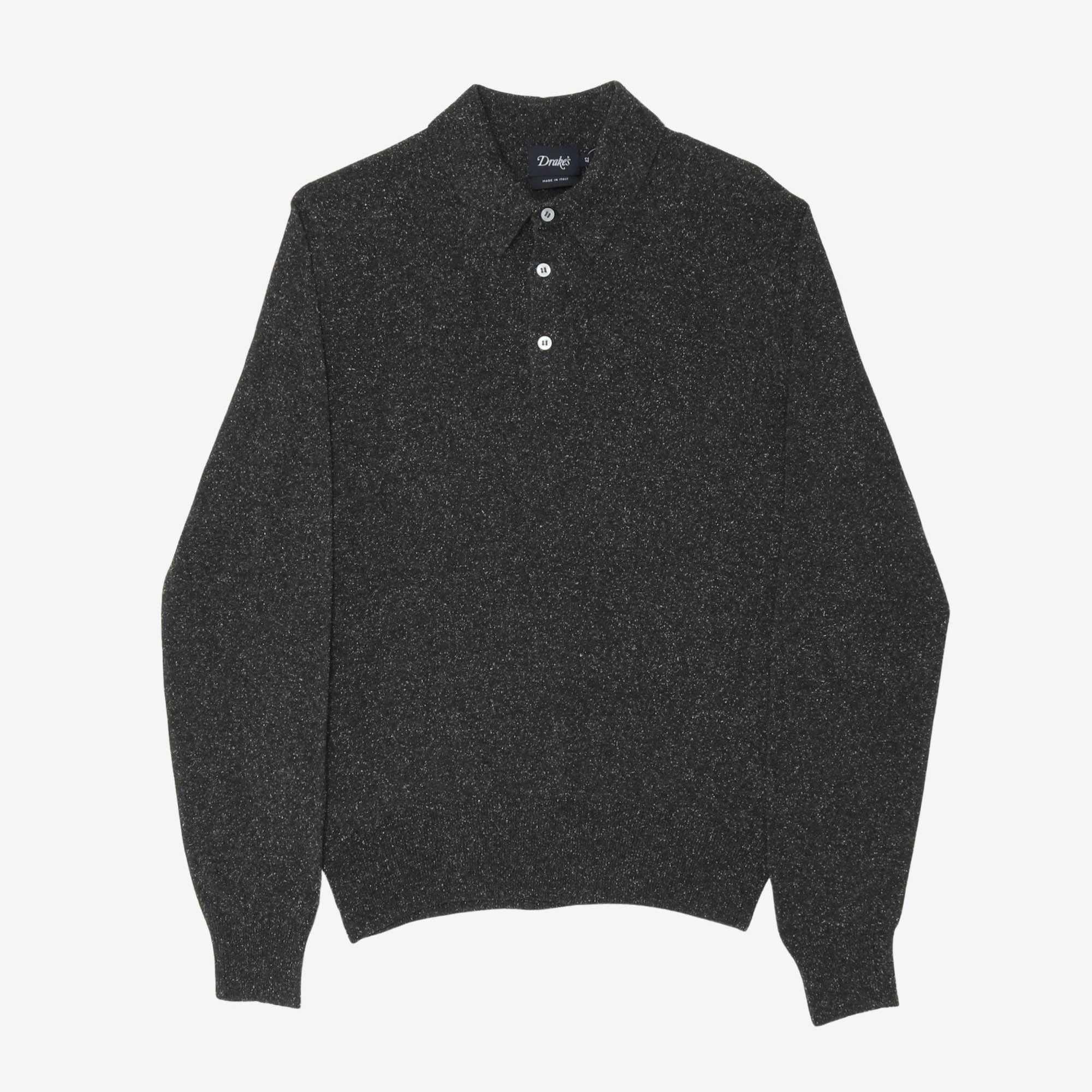 Silk Knitted Polo LS